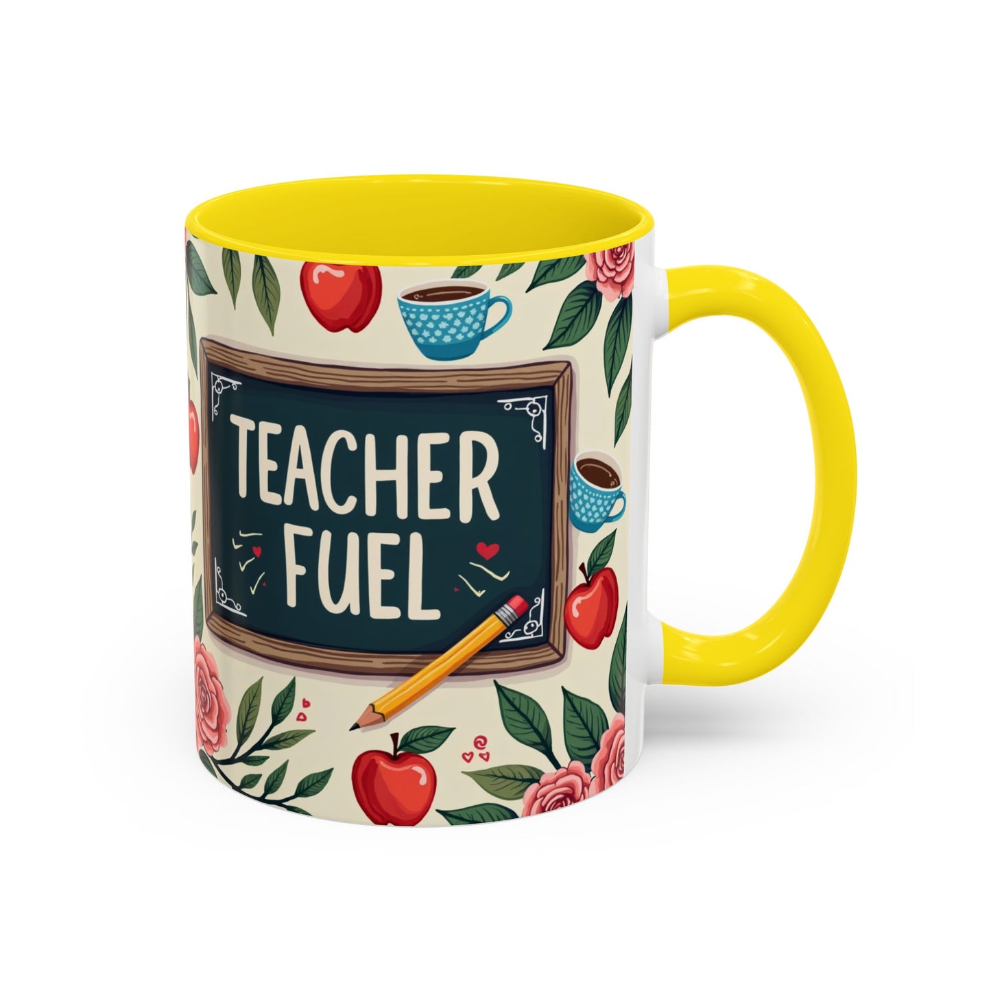 Teacher Fuel Coffee Mug - Fun Gift for Educators, Cute Tea Mug, Back to School Coffee Cup, Teacher Appreciation Present, Classroom Decor