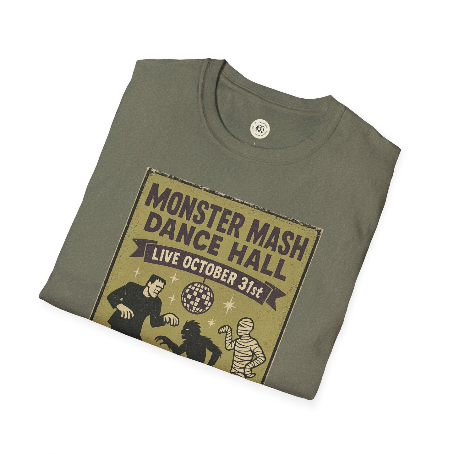 Vintage Halloween T-Shirt Monster Mash Design