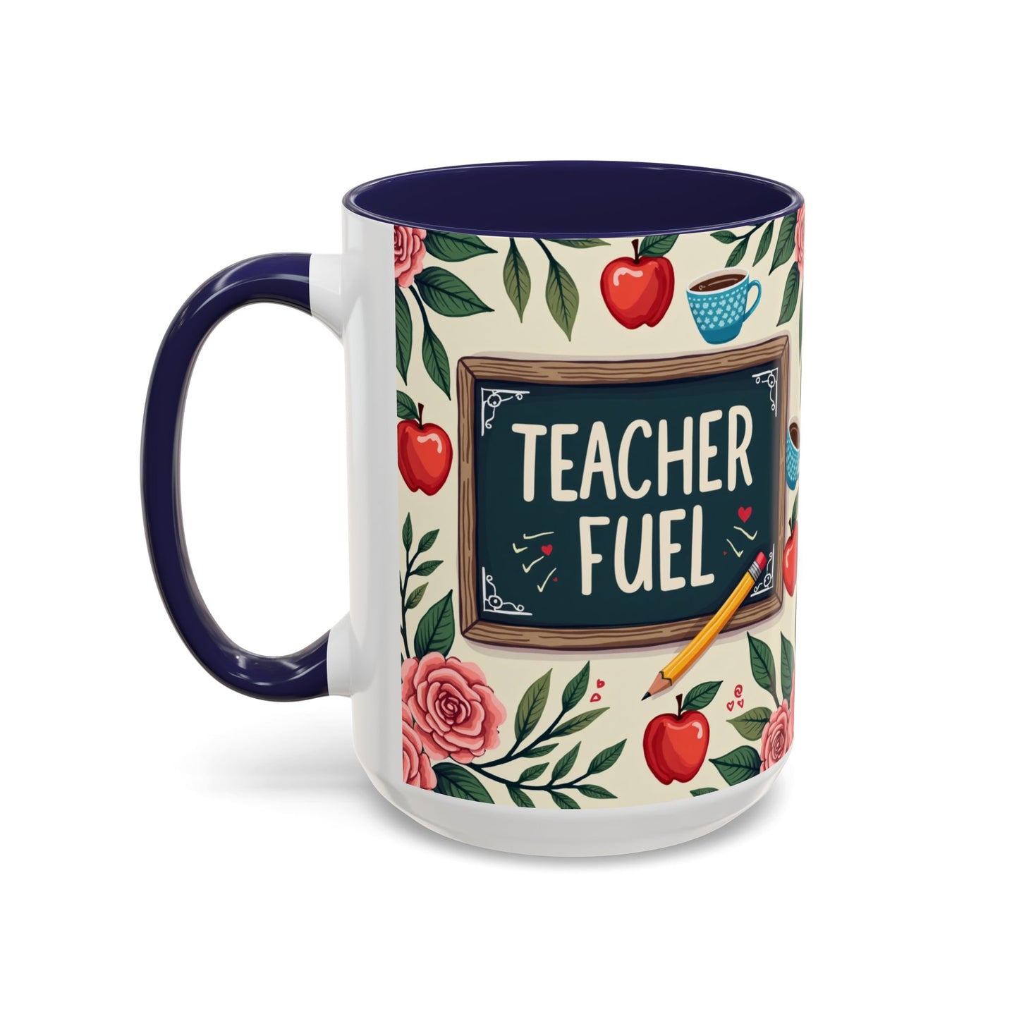 Teacher Fuel Coffee Mug - Fun Gift for Educators, Cute Tea Mug, Back to School Coffee Cup, Teacher Appreciation Present, Classroom Decor