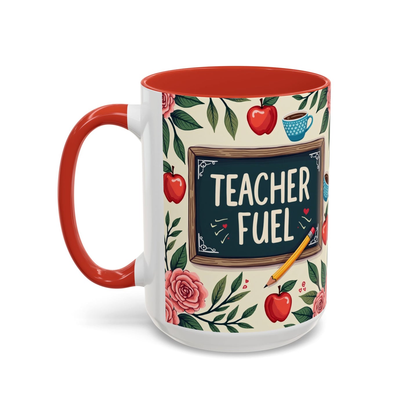 Teacher Fuel Coffee Mug - Fun Gift for Educators, Cute Tea Mug, Back to School Coffee Cup, Teacher Appreciation Present, Classroom Decor