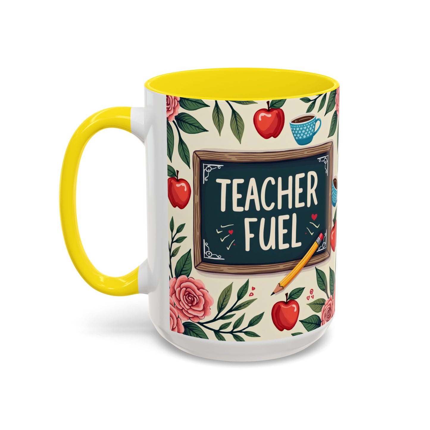 Teacher Fuel Coffee Mug - Fun Gift for Educators, Cute Tea Mug, Back to School Coffee Cup, Teacher Appreciation Present, Classroom Decor