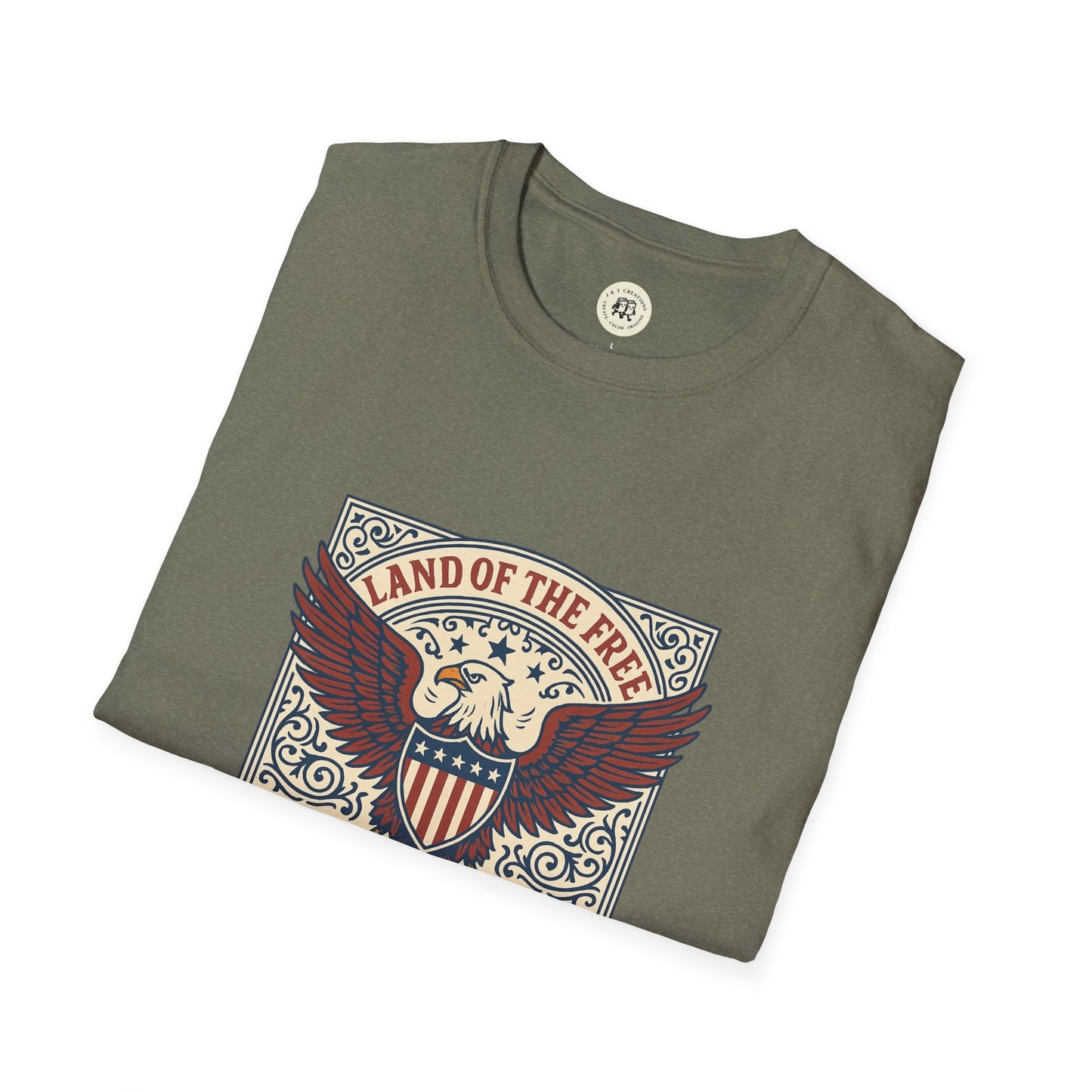 Patriotic Unisex T-Shirt with Eagle Design