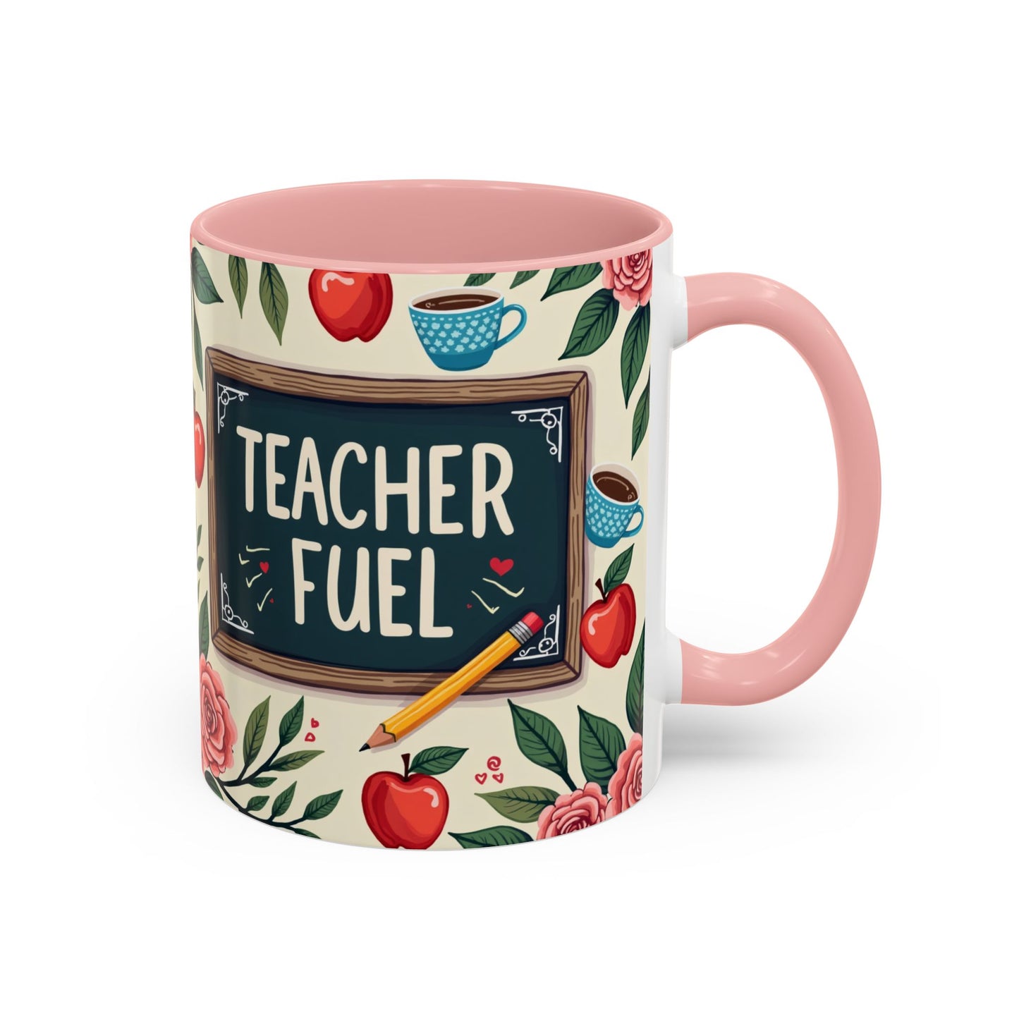 Teacher Fuel Coffee Mug - Fun Gift for Educators, Cute Tea Mug, Back to School Coffee Cup, Teacher Appreciation Present, Classroom Decor