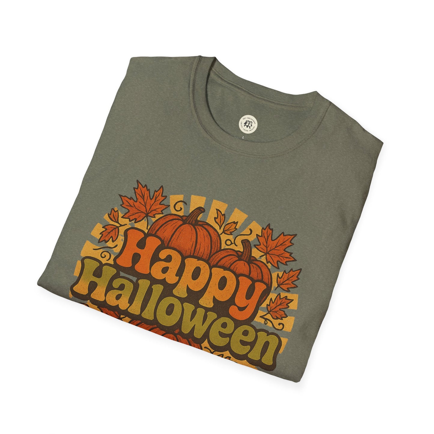 Happy Halloween T-Shirt with Pumpkin Design