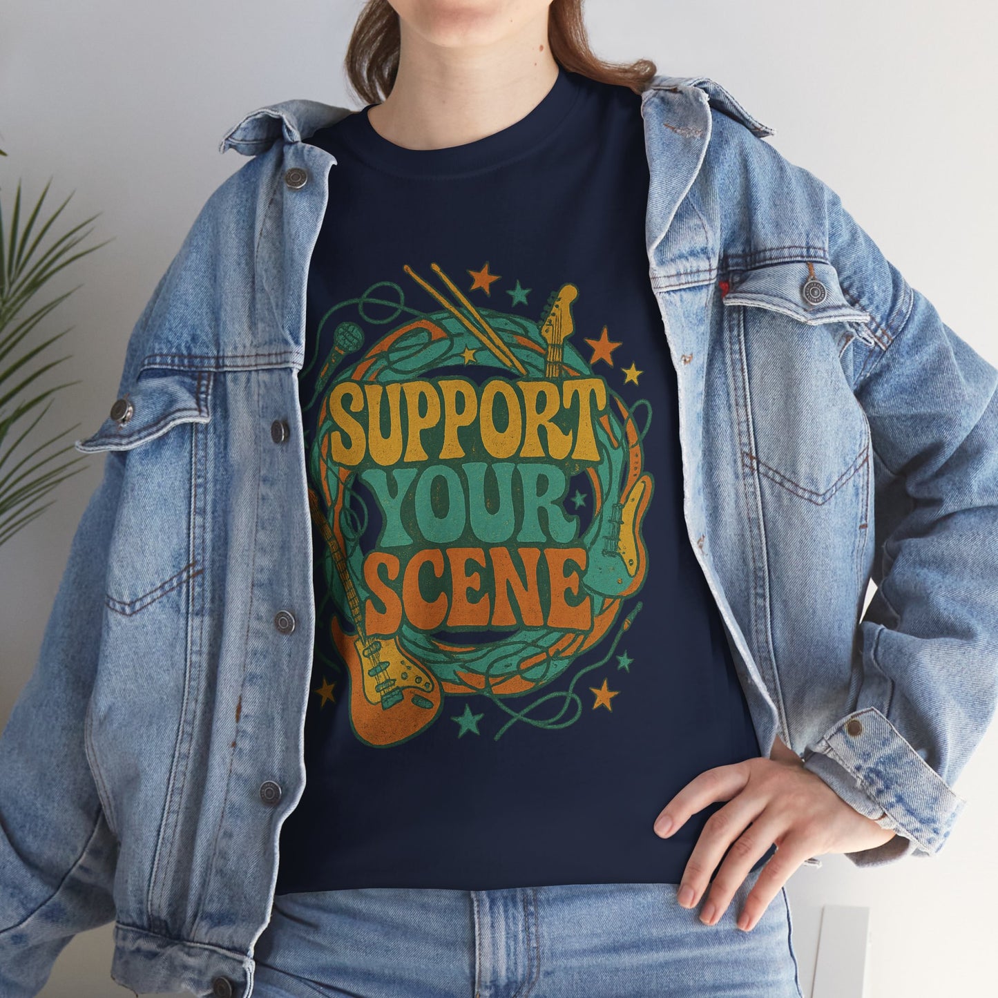 Support Your Scene T-Shirt with Music Design