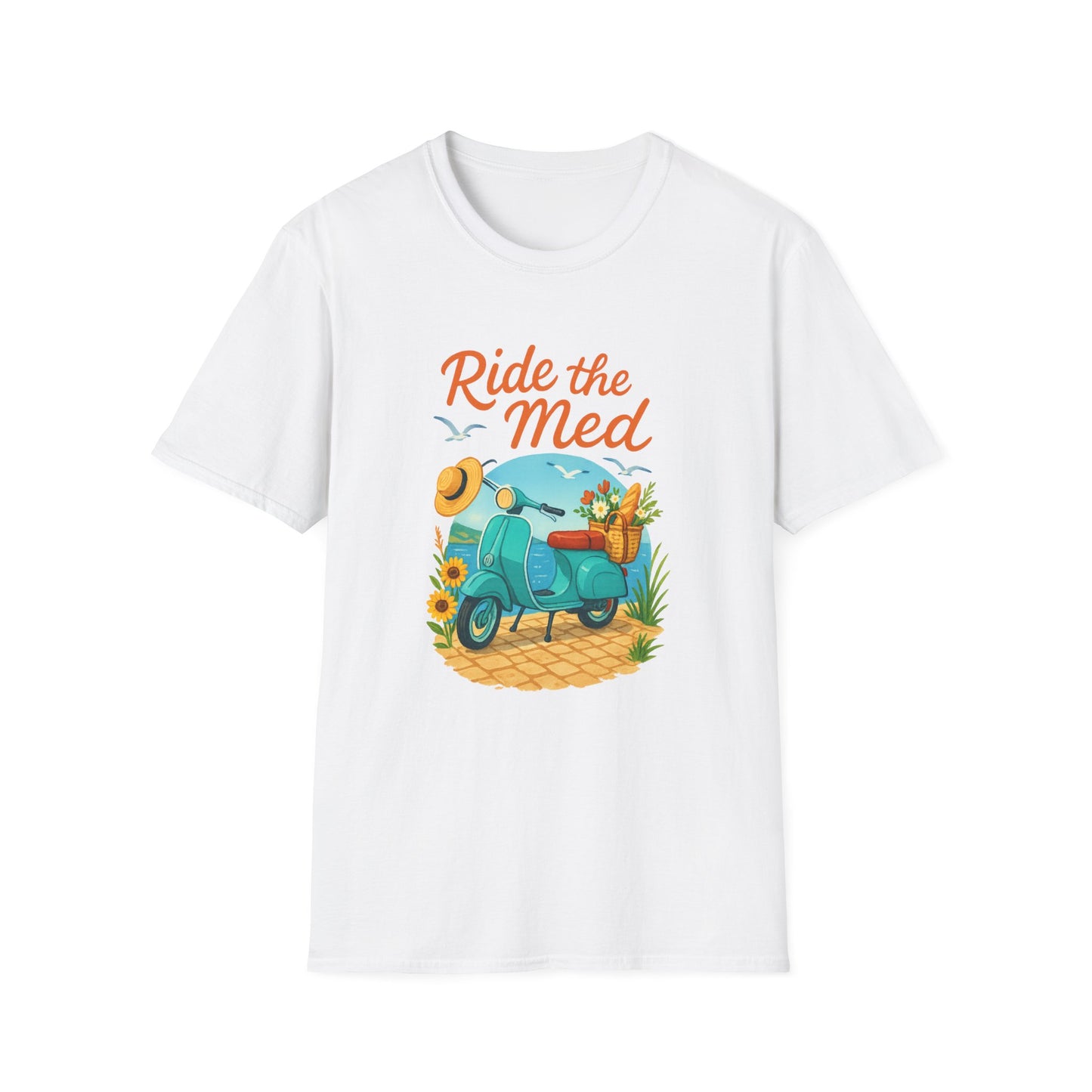 Corsica Scooter Adventure T-Shirt | Mediterranean Travel Tee | Coastal Summer Shirt | Italian Greece Graphic | Wanderlust