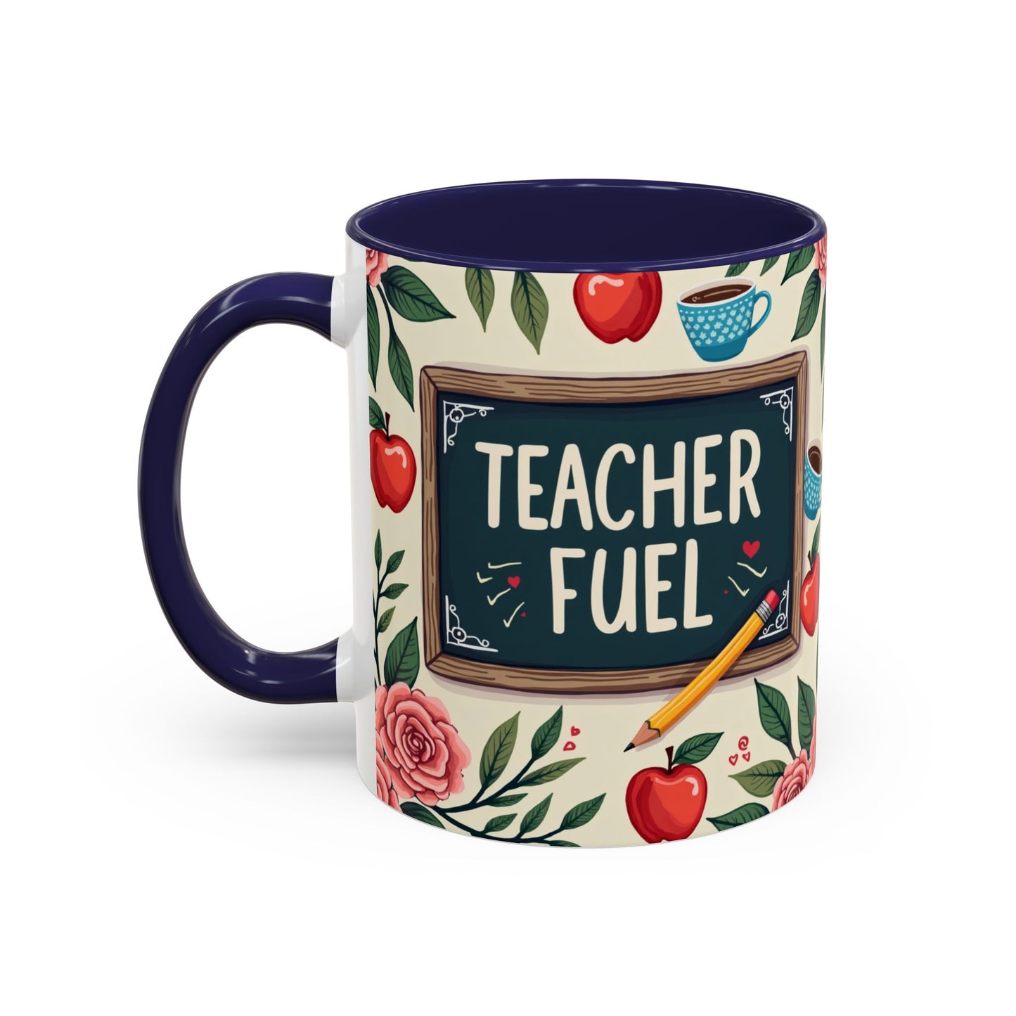Teacher Fuel Coffee Mug - Fun Gift for Educators, Cute Tea Mug, Back to School Coffee Cup, Teacher Appreciation Present, Classroom Decor