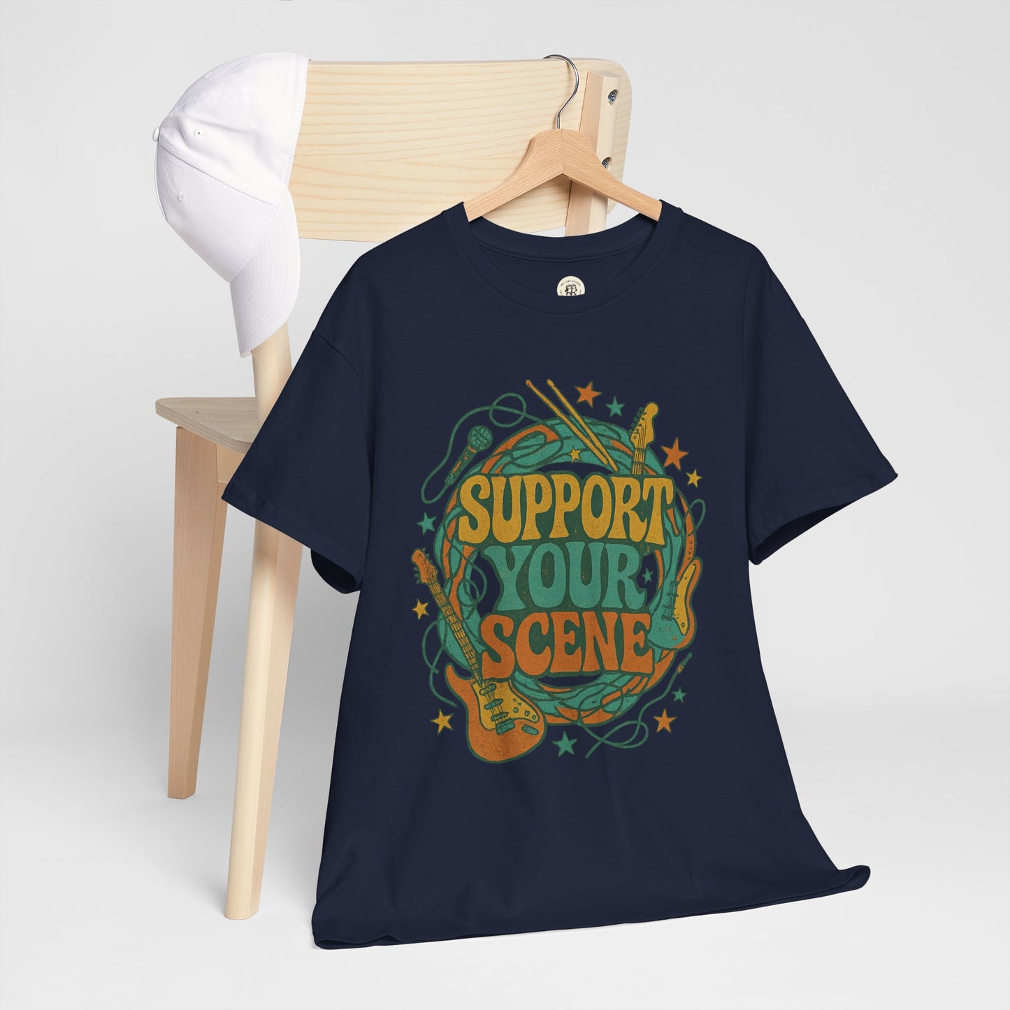 Support Your Scene T-Shirt with Music Design