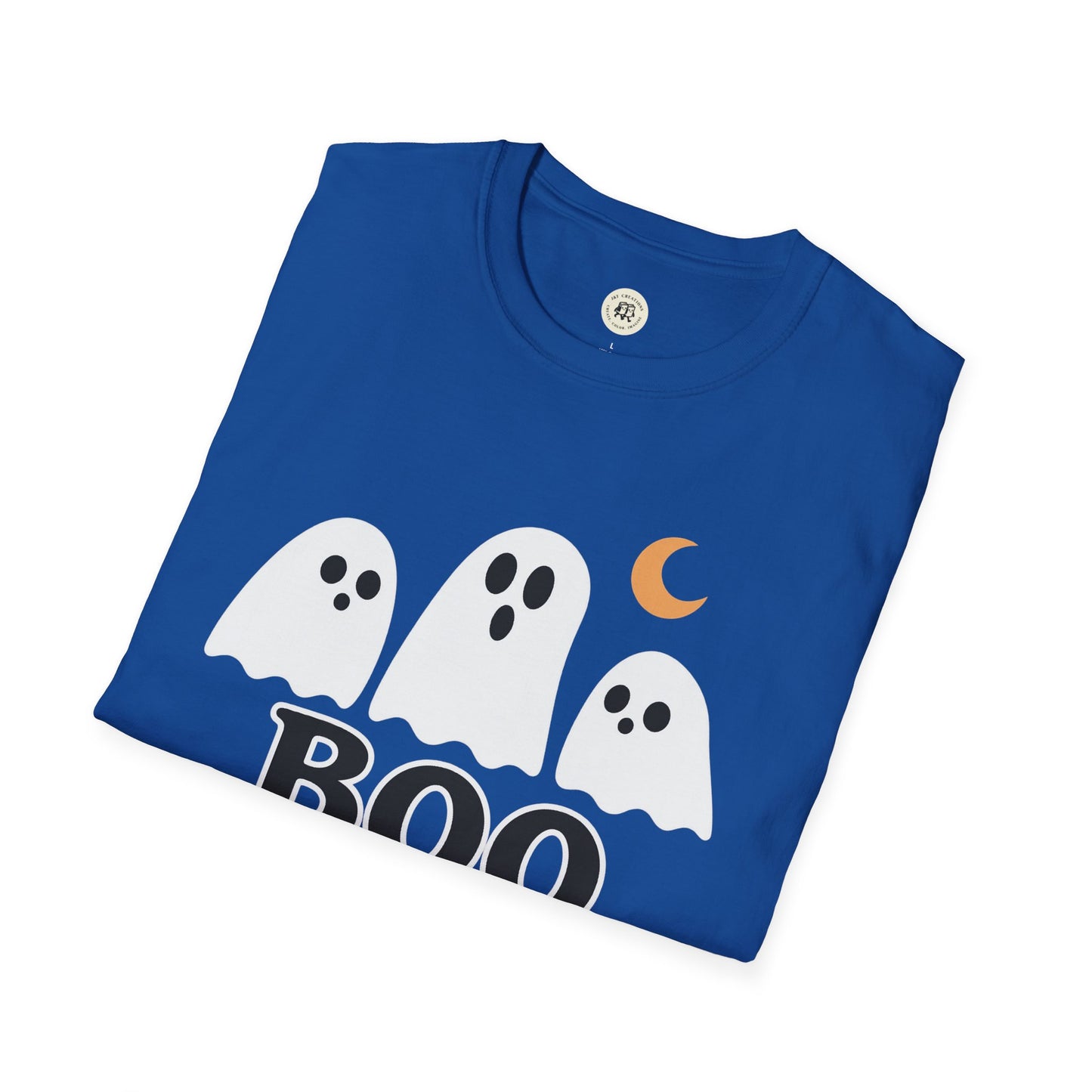 Boo Crew Halloween Shirt - Orange Ghost Tee