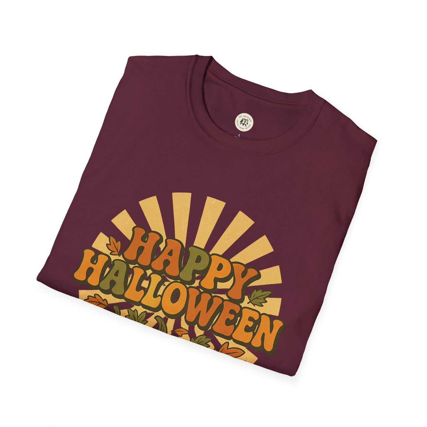 Happy Halloween T-Shirt with Pumpkin Design