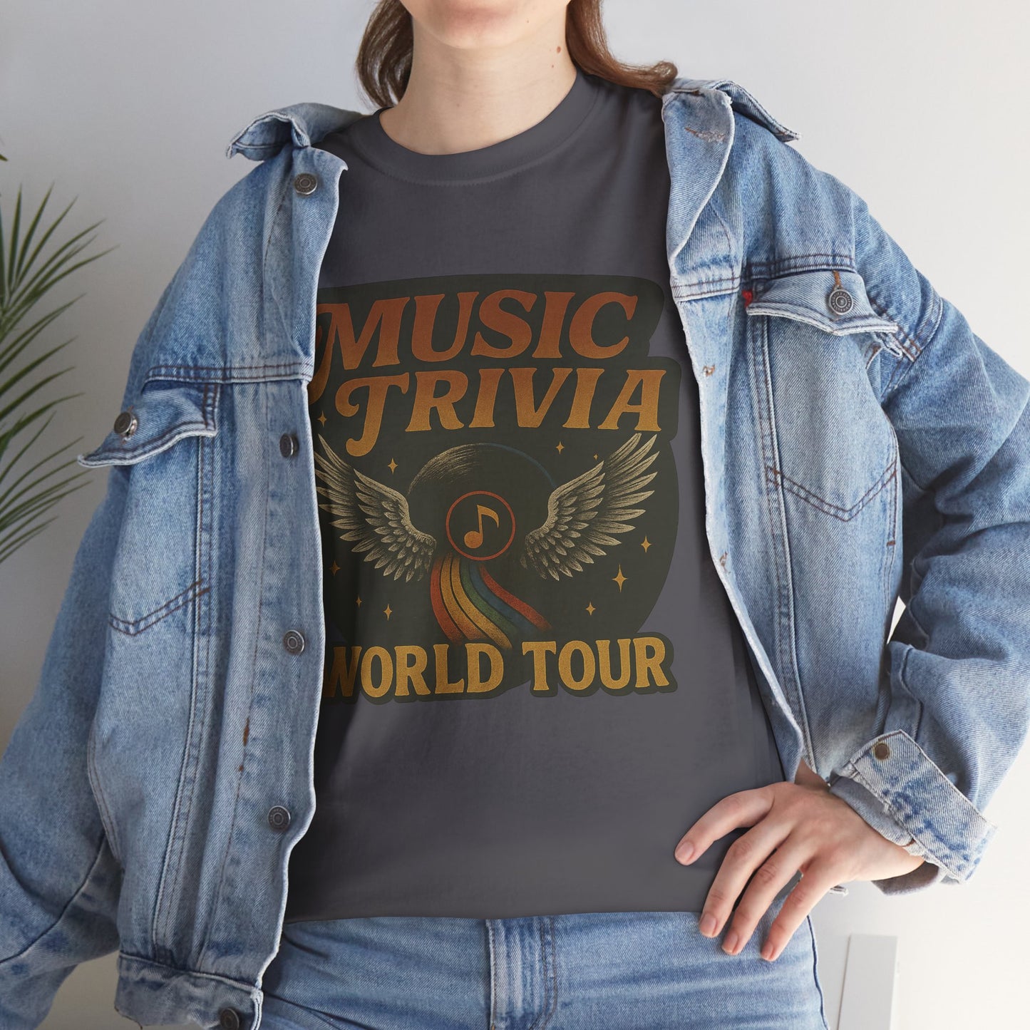 Music Trivia T-Shirt Retro World Tour Design