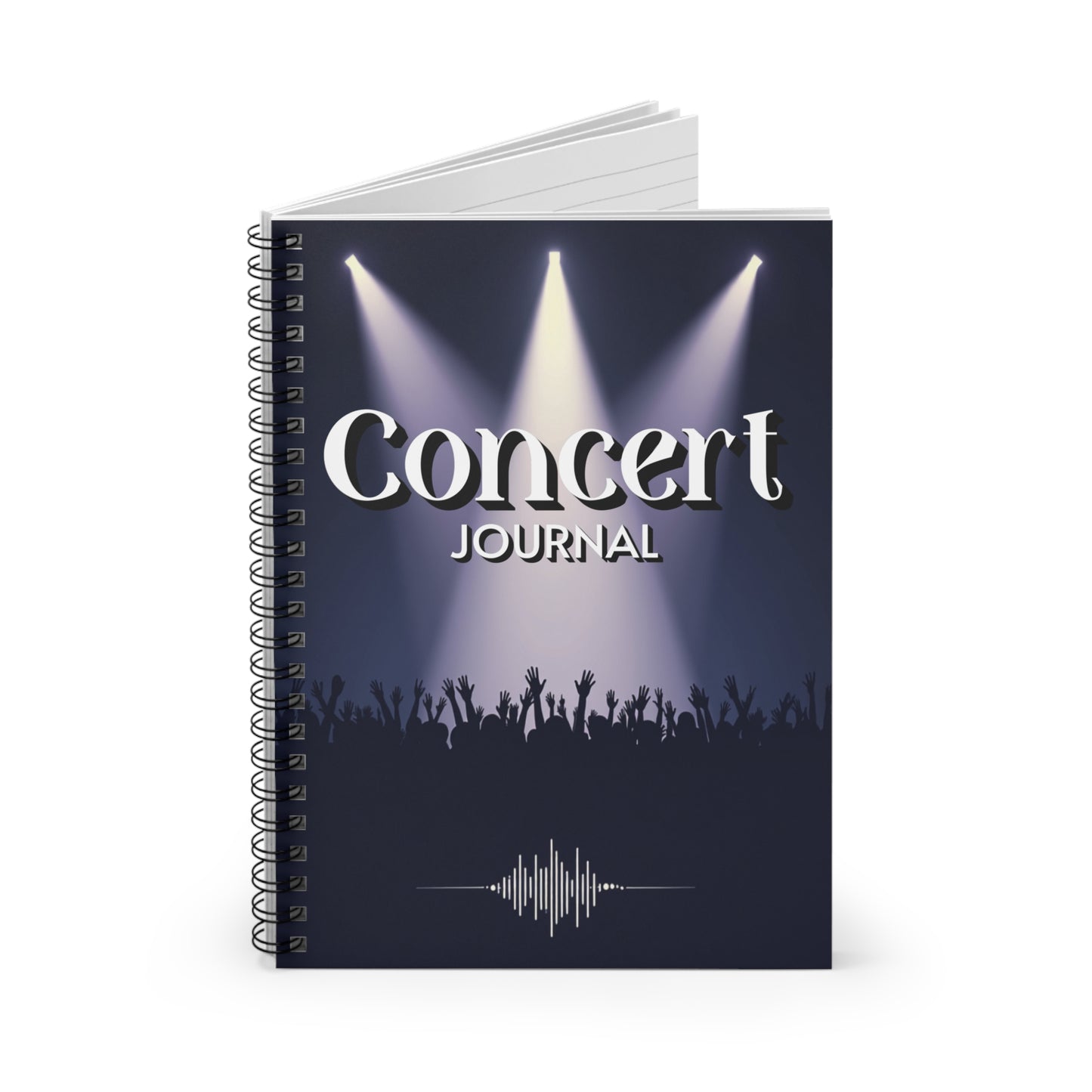 Concert Journey Spiral Notebook, Music Lover Journal, Live Music Diary, Gift for Concert Goers, Festival Record Book