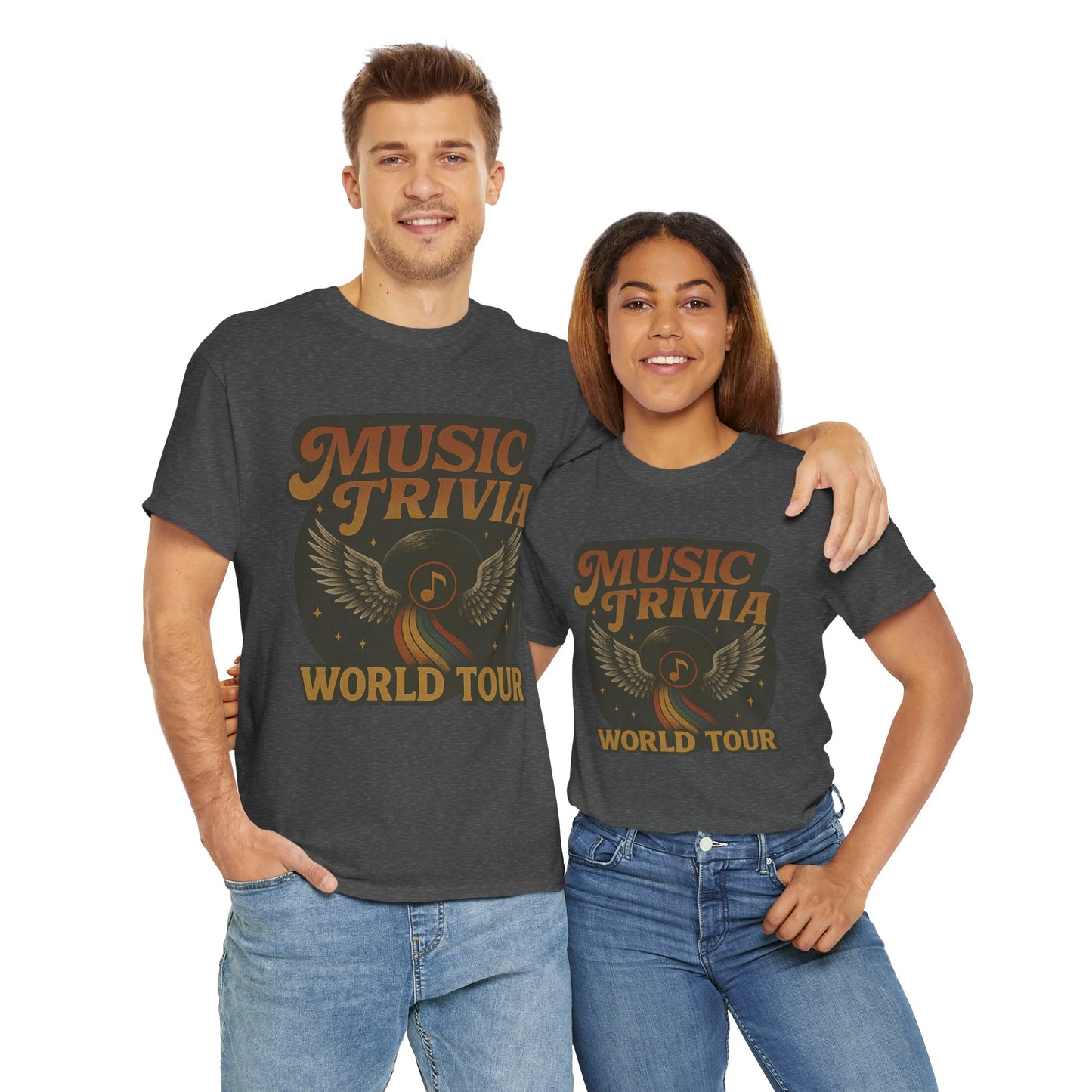 Music Trivia T-Shirt Retro World Tour Design