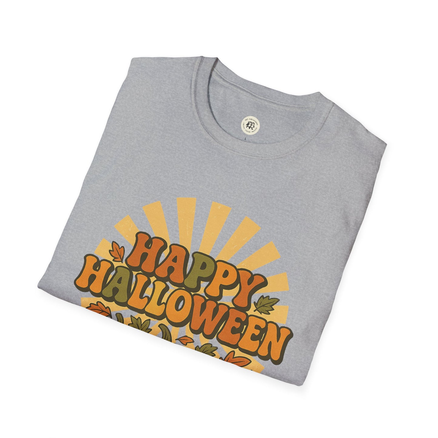 Happy Halloween T-Shirt with Pumpkin Design