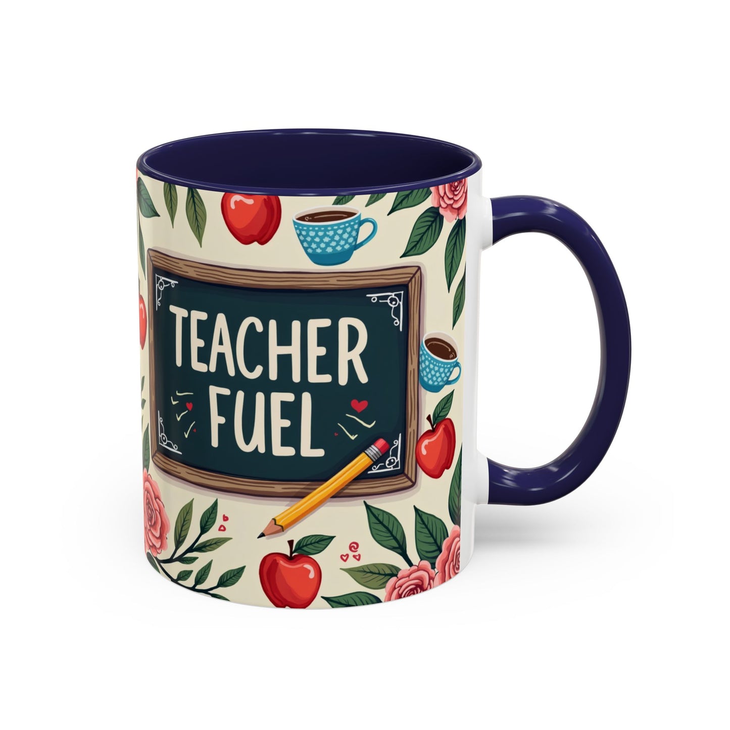 Teacher Fuel Coffee Mug - Fun Gift for Educators, Cute Tea Mug, Back to School Coffee Cup, Teacher Appreciation Present, Classroom Decor