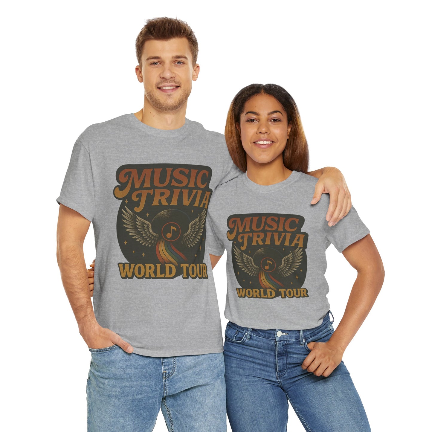 Music Trivia T-Shirt Retro World Tour Design