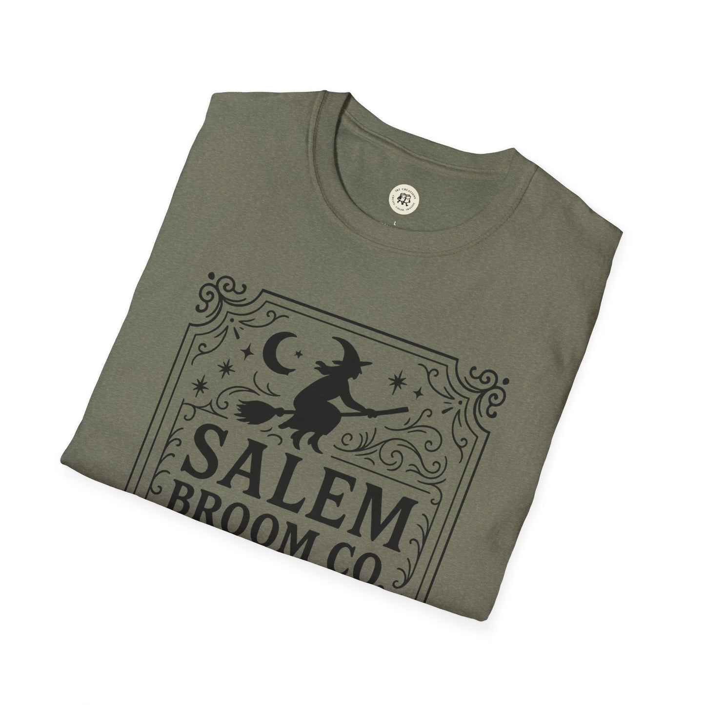 Witchy Halloween T-Shirt Salem Broom Co. Design