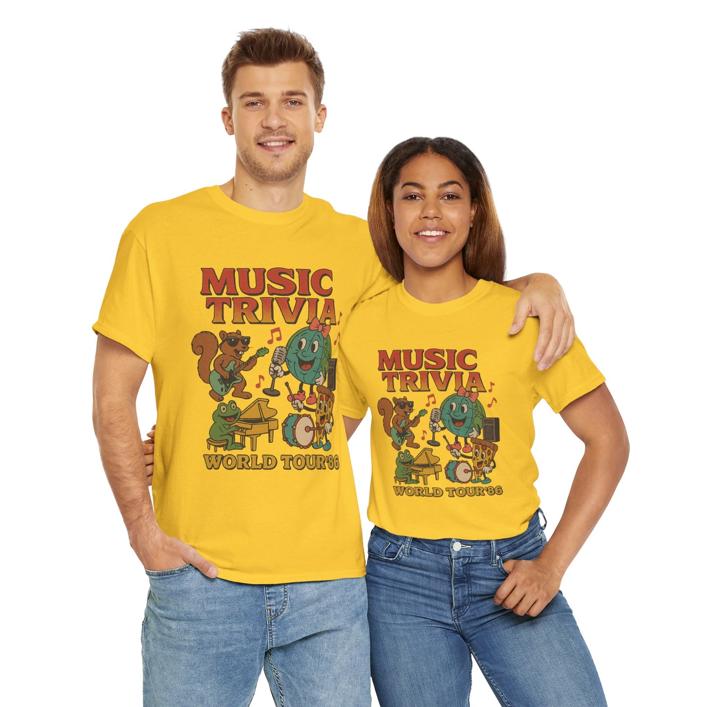 Music Trivia T-Shirt with Fun Vintage Design