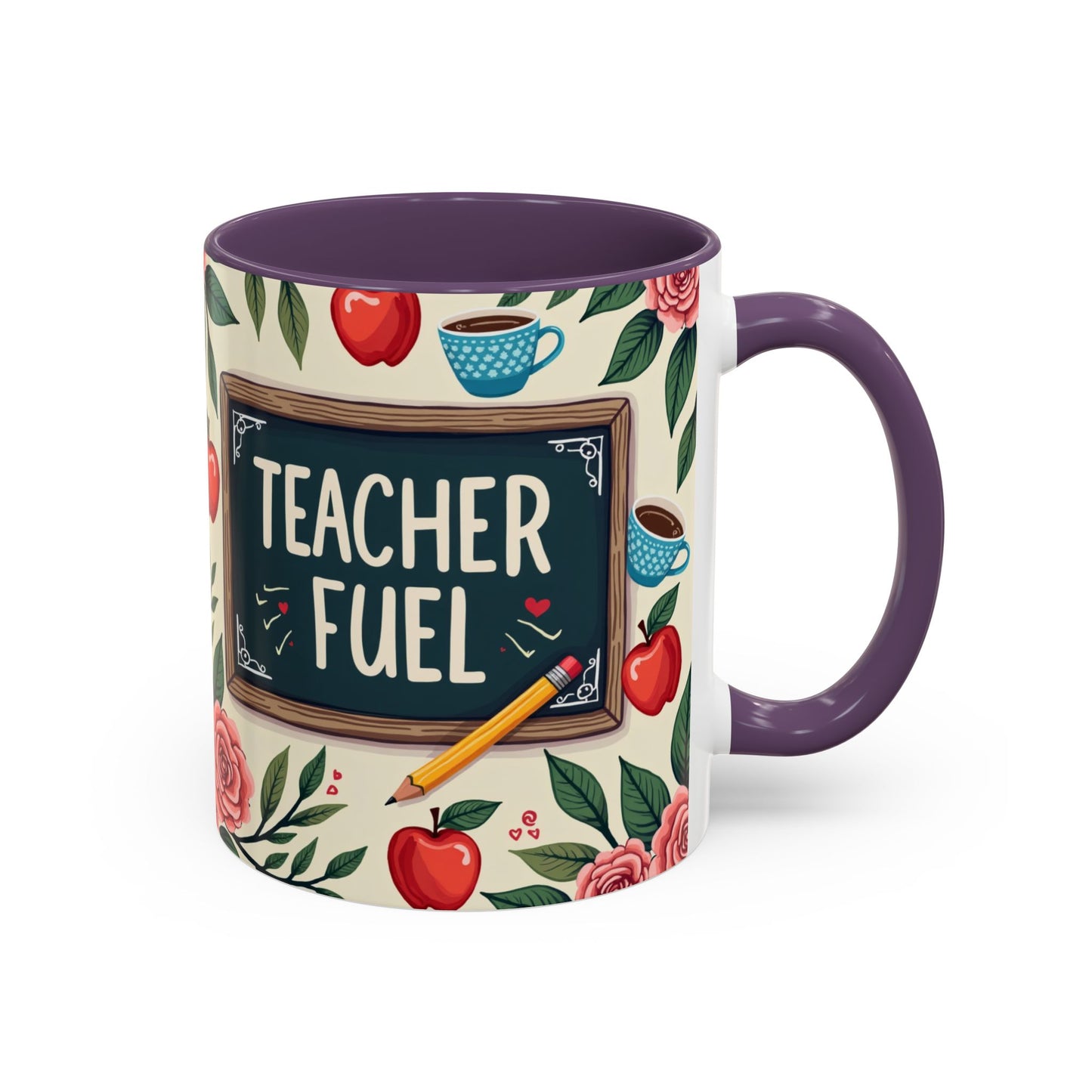 Teacher Fuel Coffee Mug - Fun Gift for Educators, Cute Tea Mug, Back to School Coffee Cup, Teacher Appreciation Present, Classroom Decor