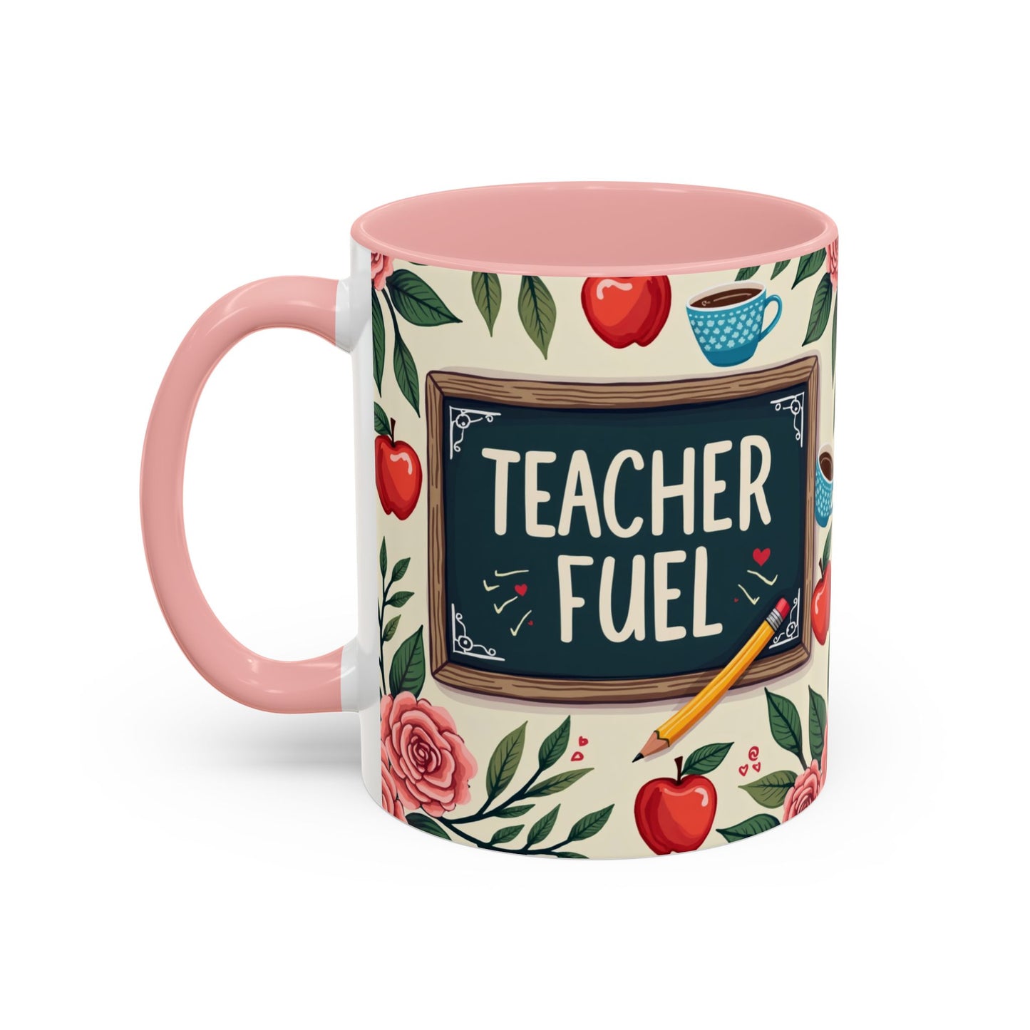 Teacher Fuel Coffee Mug - Fun Gift for Educators, Cute Tea Mug, Back to School Coffee Cup, Teacher Appreciation Present, Classroom Decor