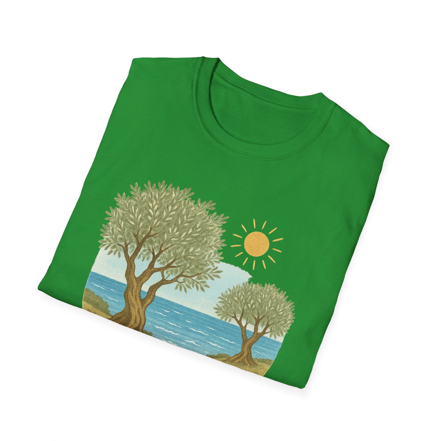 Crete Olive Grove T-Shirt | Greece Mediterranean Summer Tee | Italian Coastal Graphic | Nature Travel Shirt | Wanderlust
