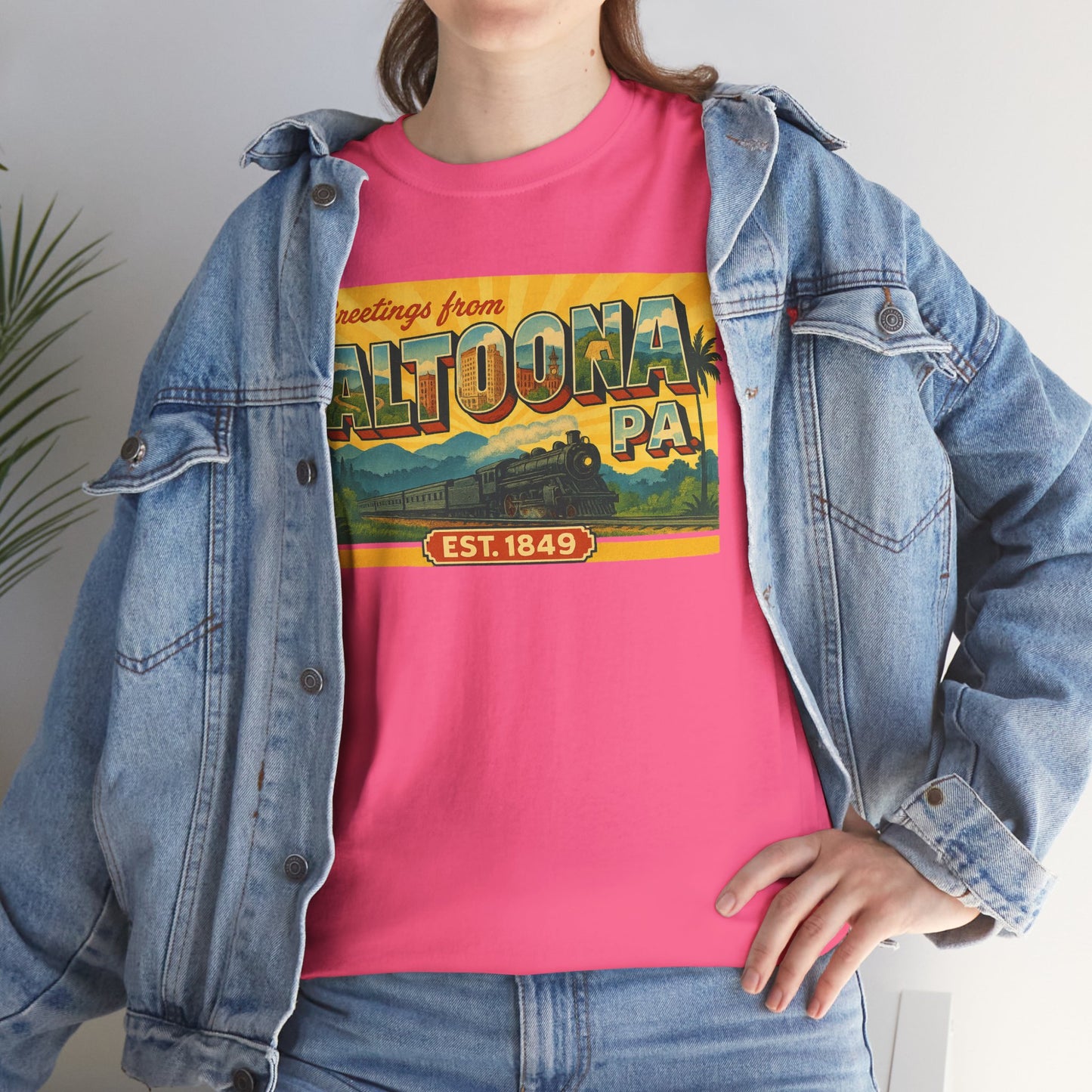 Greetings Altoona PA Souvenir T-Shirt Vintage Design