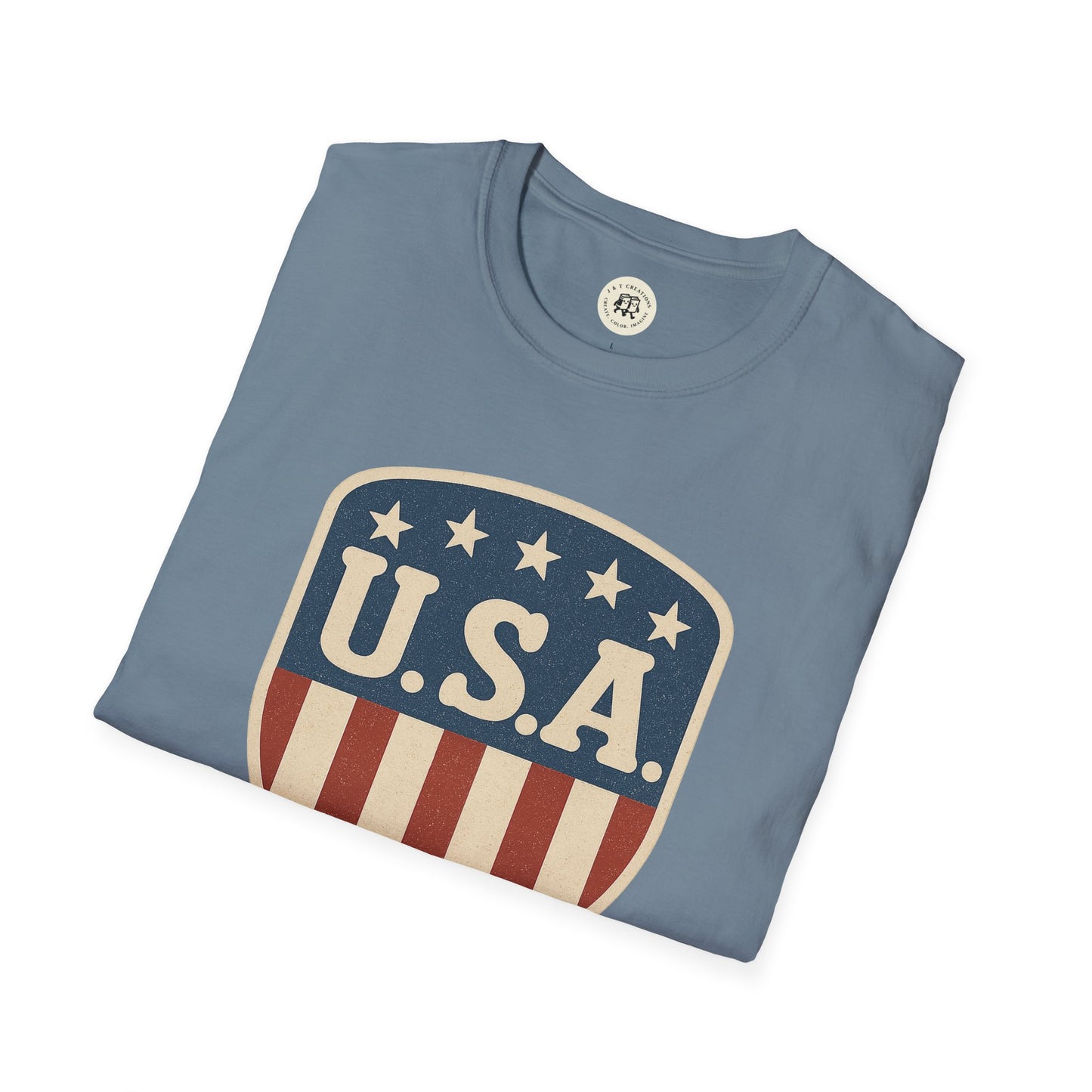 USA Shield T-Shirt Patriotic Graphic Tee