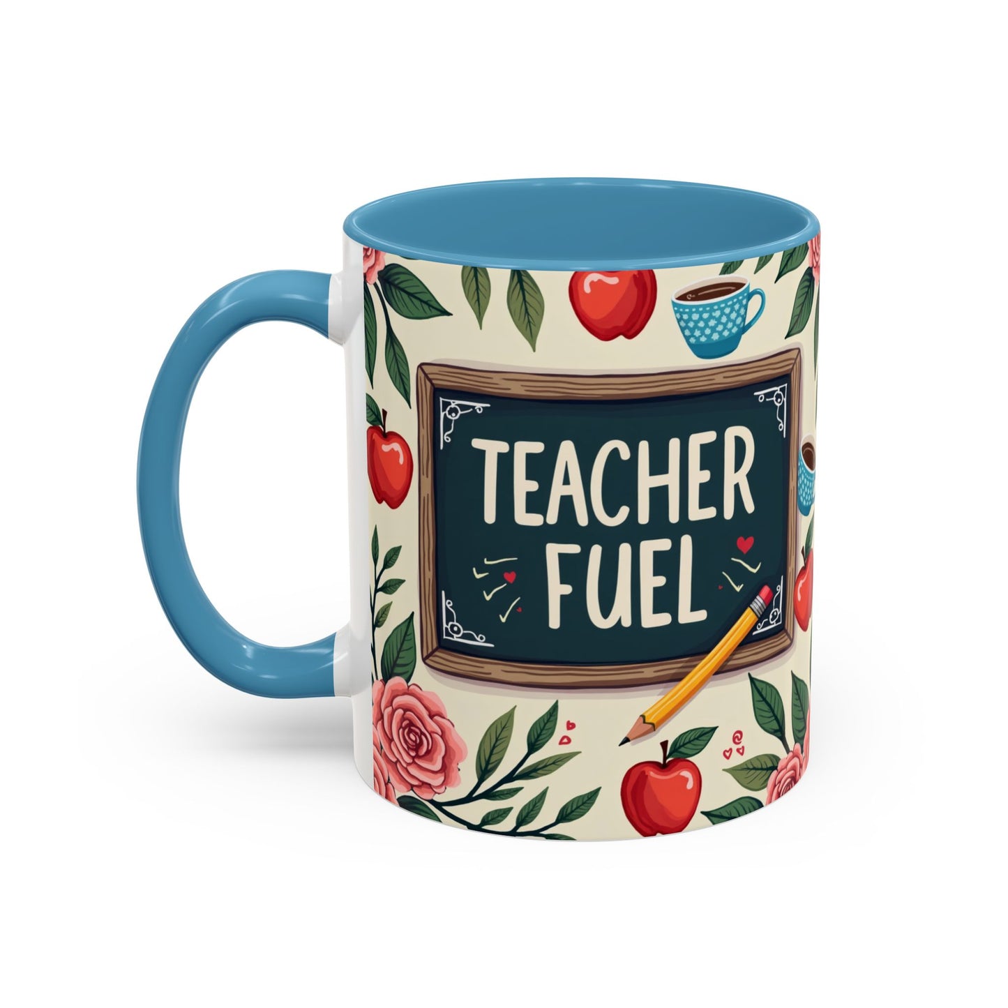 Teacher Fuel Coffee Mug - Fun Gift for Educators, Cute Tea Mug, Back to School Coffee Cup, Teacher Appreciation Present, Classroom Decor