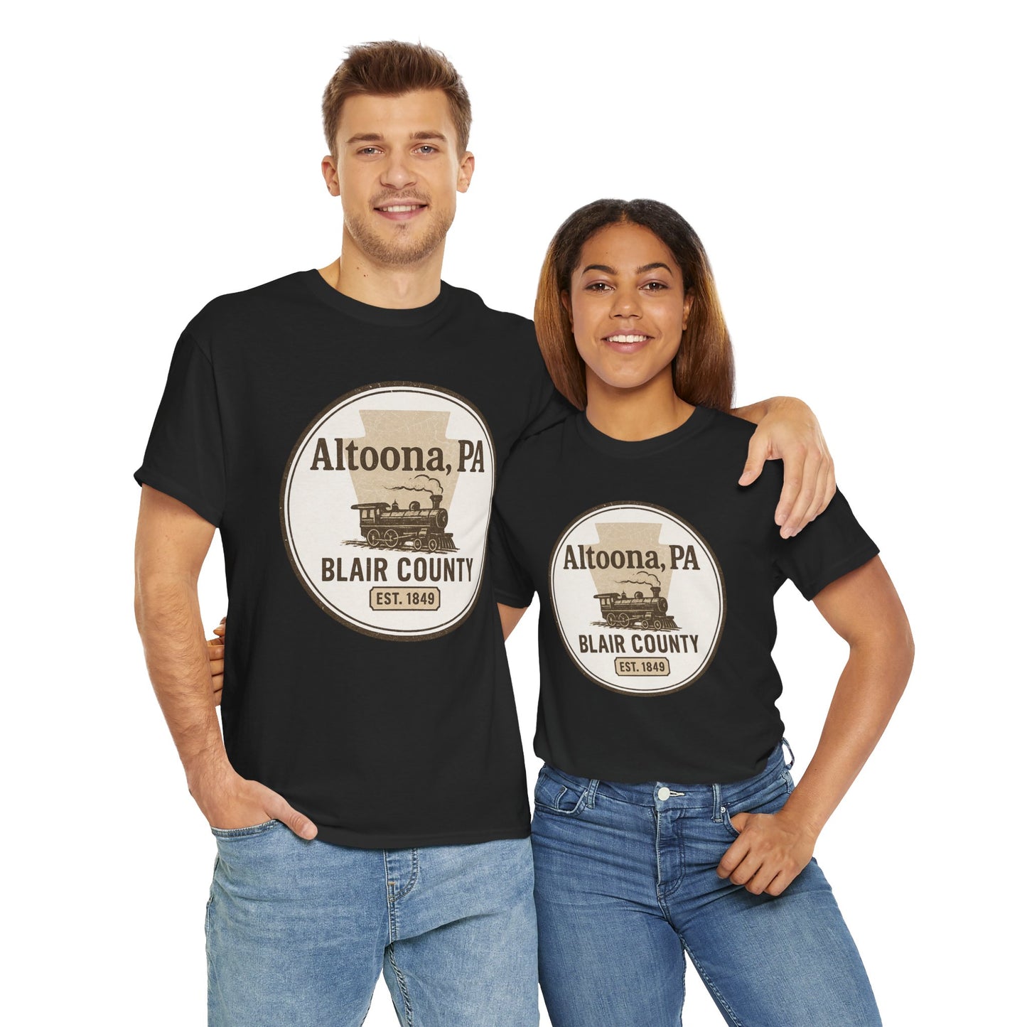 Altoona PA Vintage T-Shirt with Train Design