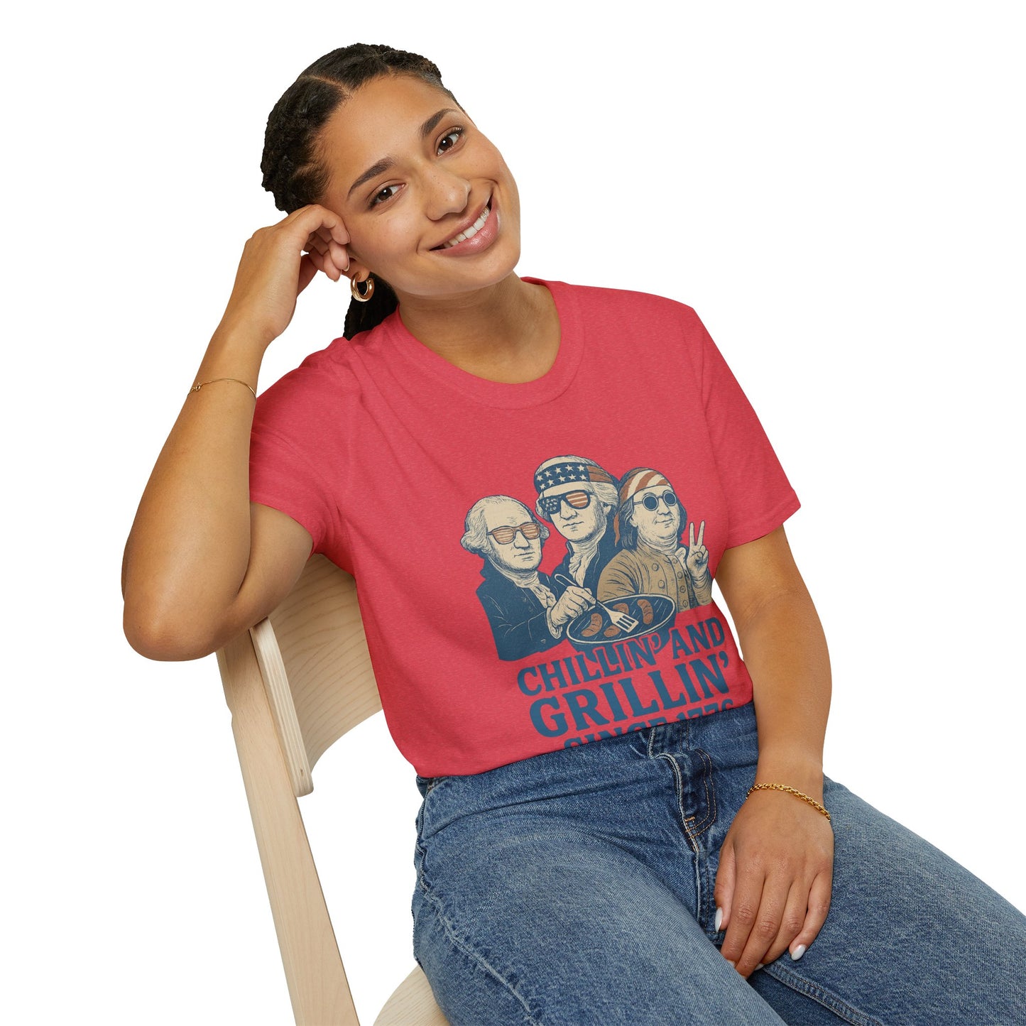 Vintage 4th of July T-Shirt Chillin' & Grillin'