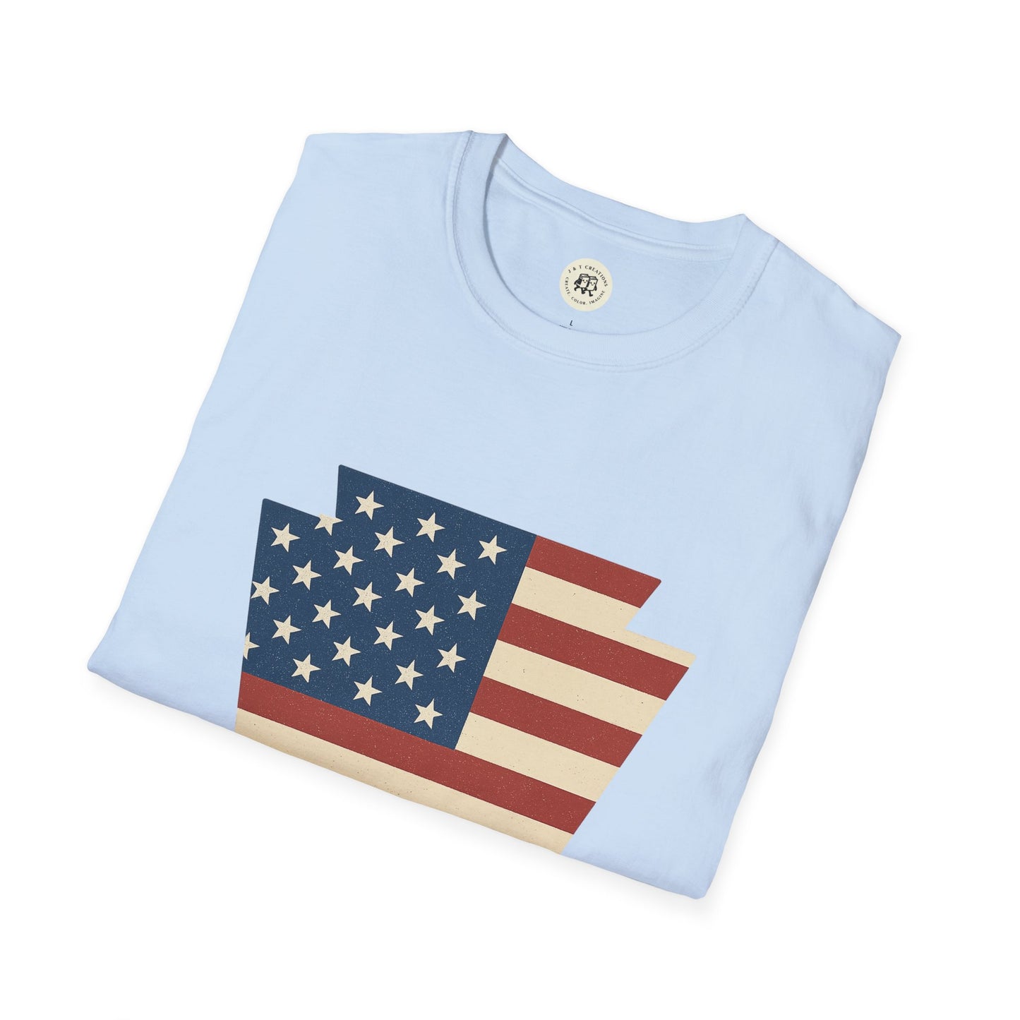 Pennsylvania Keystone American Flag Shirt