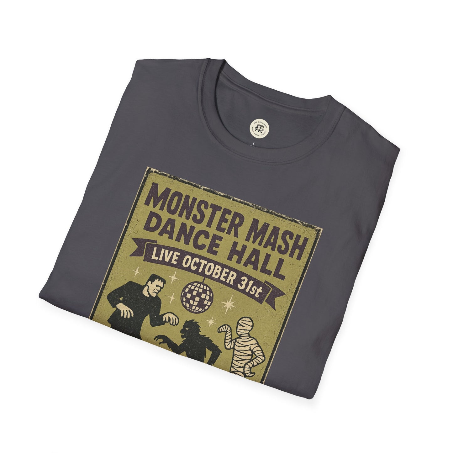 Vintage Halloween T-Shirt Monster Mash Design