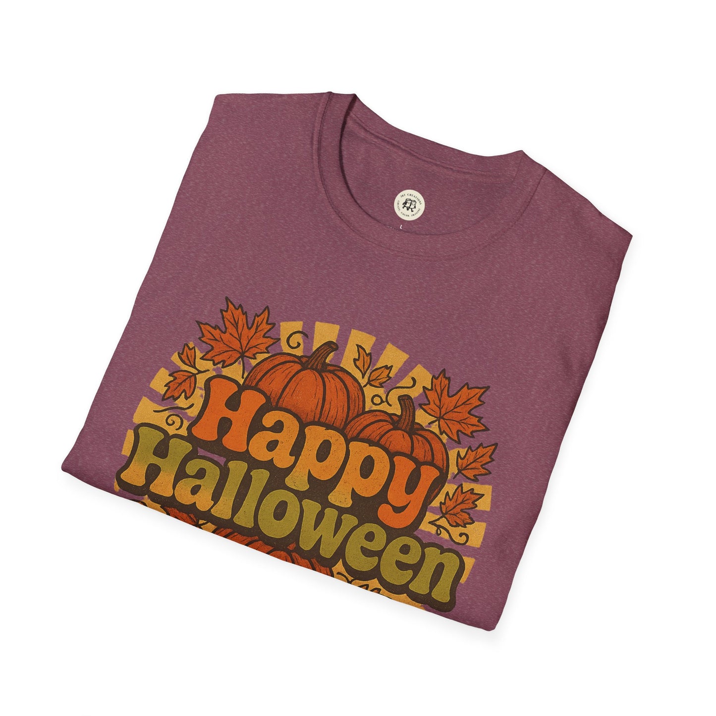 Happy Halloween T-Shirt with Pumpkin Design