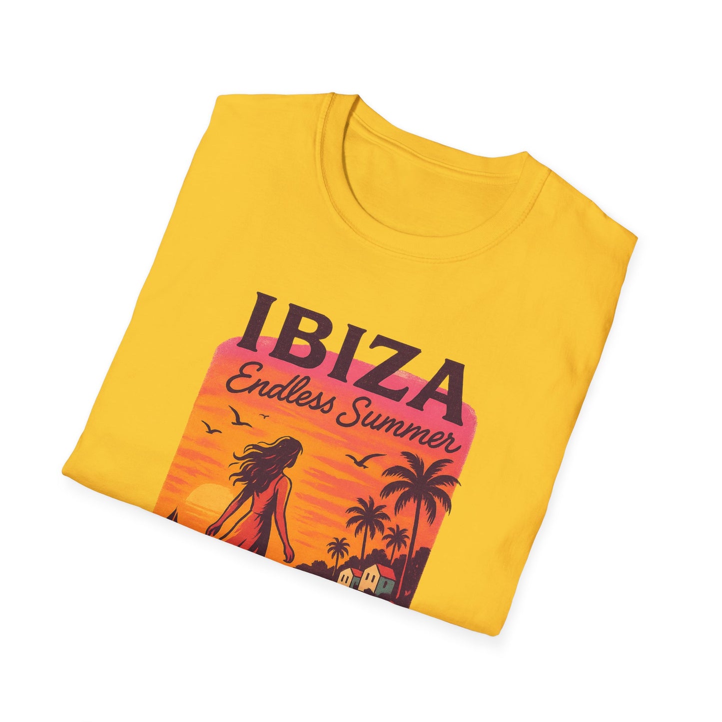 Ibiza Beach Sunset T-Shirt | Mediterranean Summer Tee | Italian Greece Coastal Shirt | Travel Lover Graphic | Boho Style