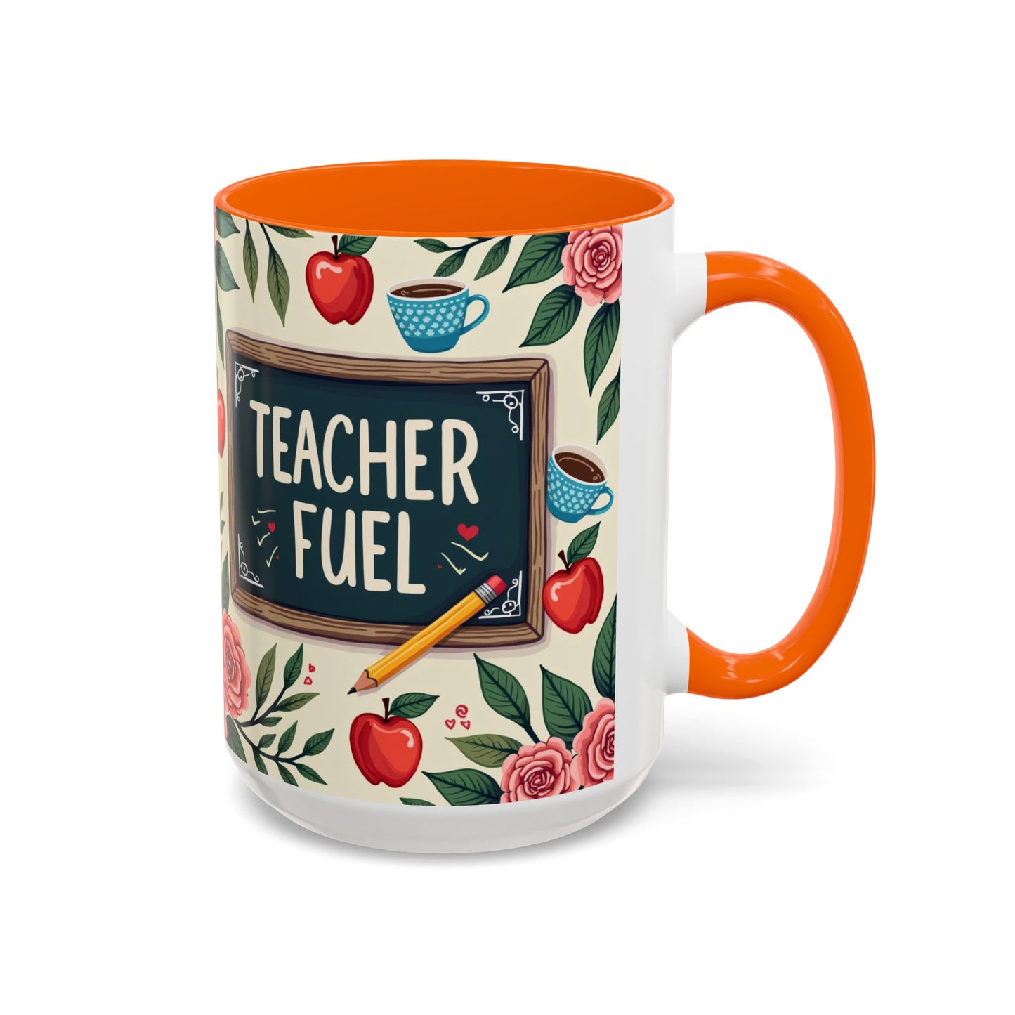Teacher Fuel Coffee Mug - Fun Gift for Educators, Cute Tea Mug, Back to School Coffee Cup, Teacher Appreciation Present, Classroom Decor