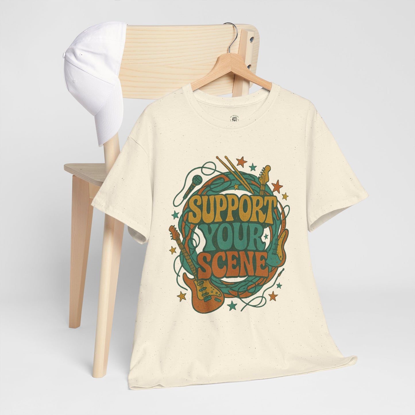 Support Your Scene T-Shirt with Music Design