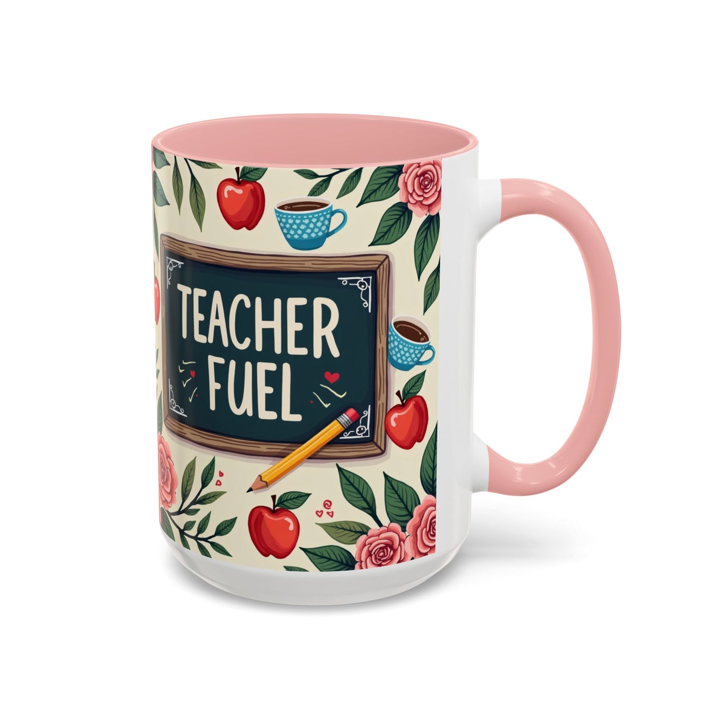 Teacher Fuel Coffee Mug - Fun Gift for Educators, Cute Tea Mug, Back to School Coffee Cup, Teacher Appreciation Present, Classroom Decor