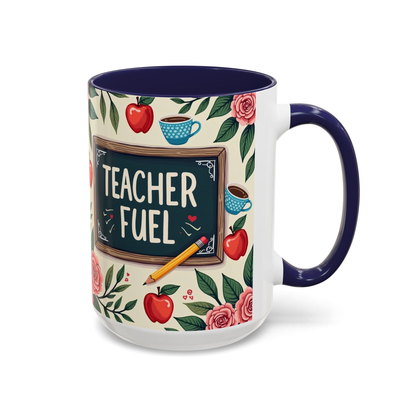 Teacher Fuel Coffee Mug - Fun Gift for Educators, Cute Tea Mug, Back to School Coffee Cup, Teacher Appreciation Present, Classroom Decor