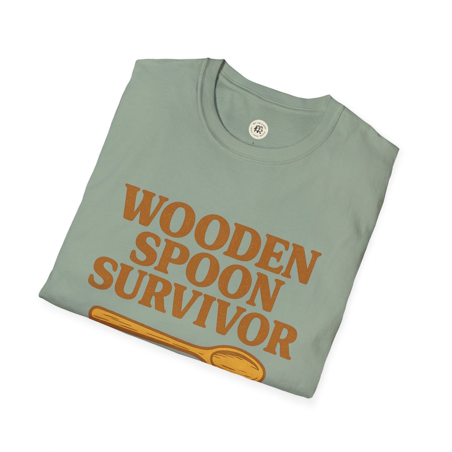 Printify Wooden Spoon Survivor T-Shirt for Teachers