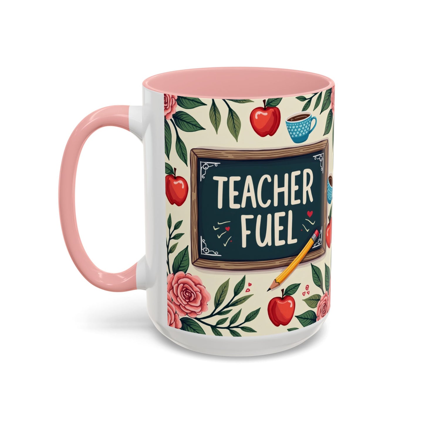 Teacher Fuel Coffee Mug - Fun Gift for Educators, Cute Tea Mug, Back to School Coffee Cup, Teacher Appreciation Present, Classroom Decor