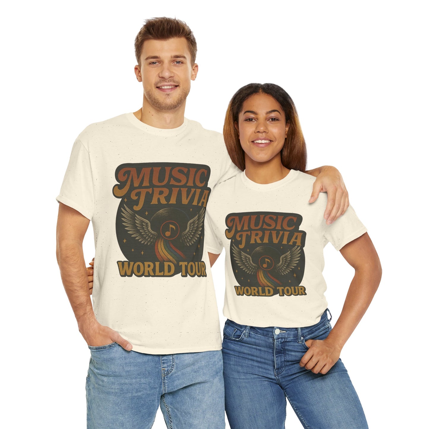 Music Trivia T-Shirt Retro World Tour Design
