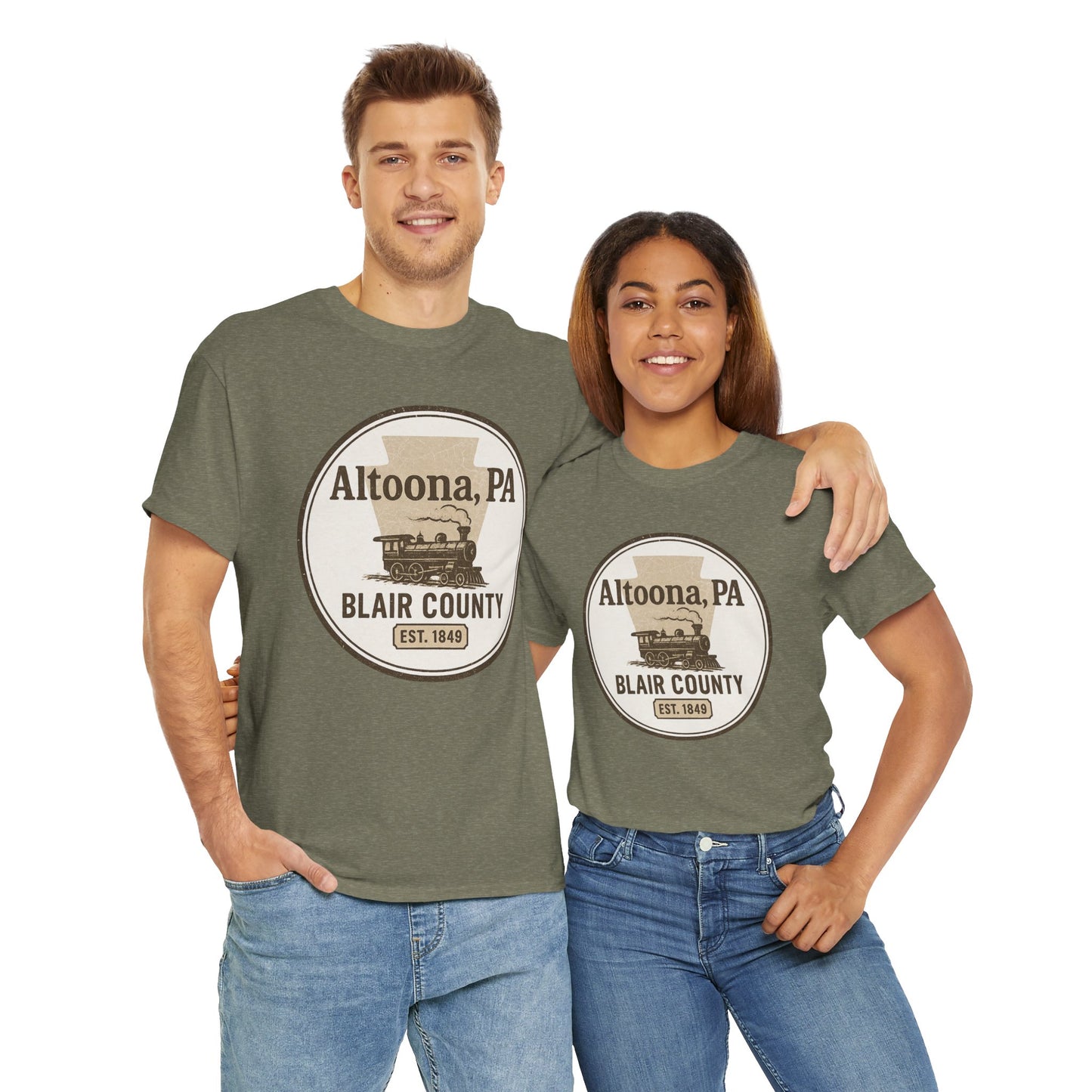 Altoona PA Vintage T-Shirt with Train Design