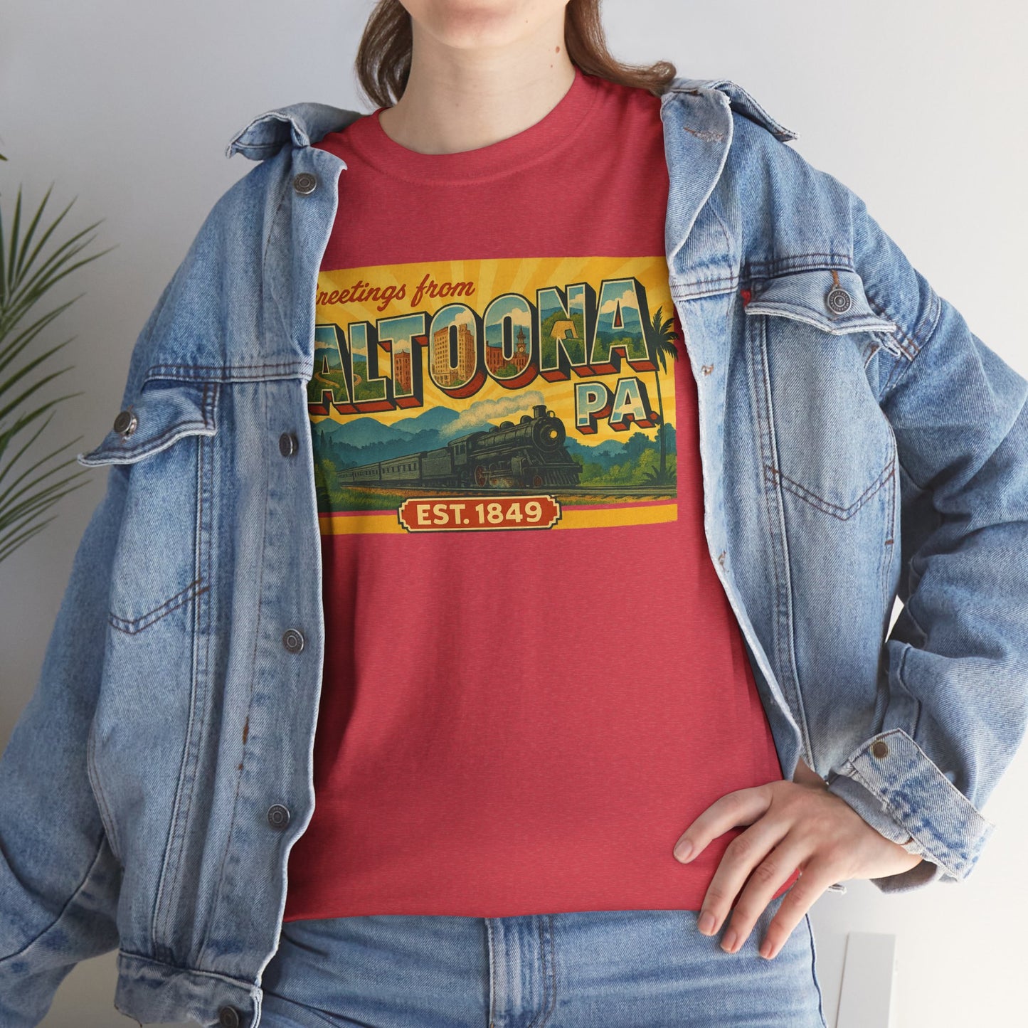 Greetings Altoona PA Souvenir T-Shirt Vintage Design