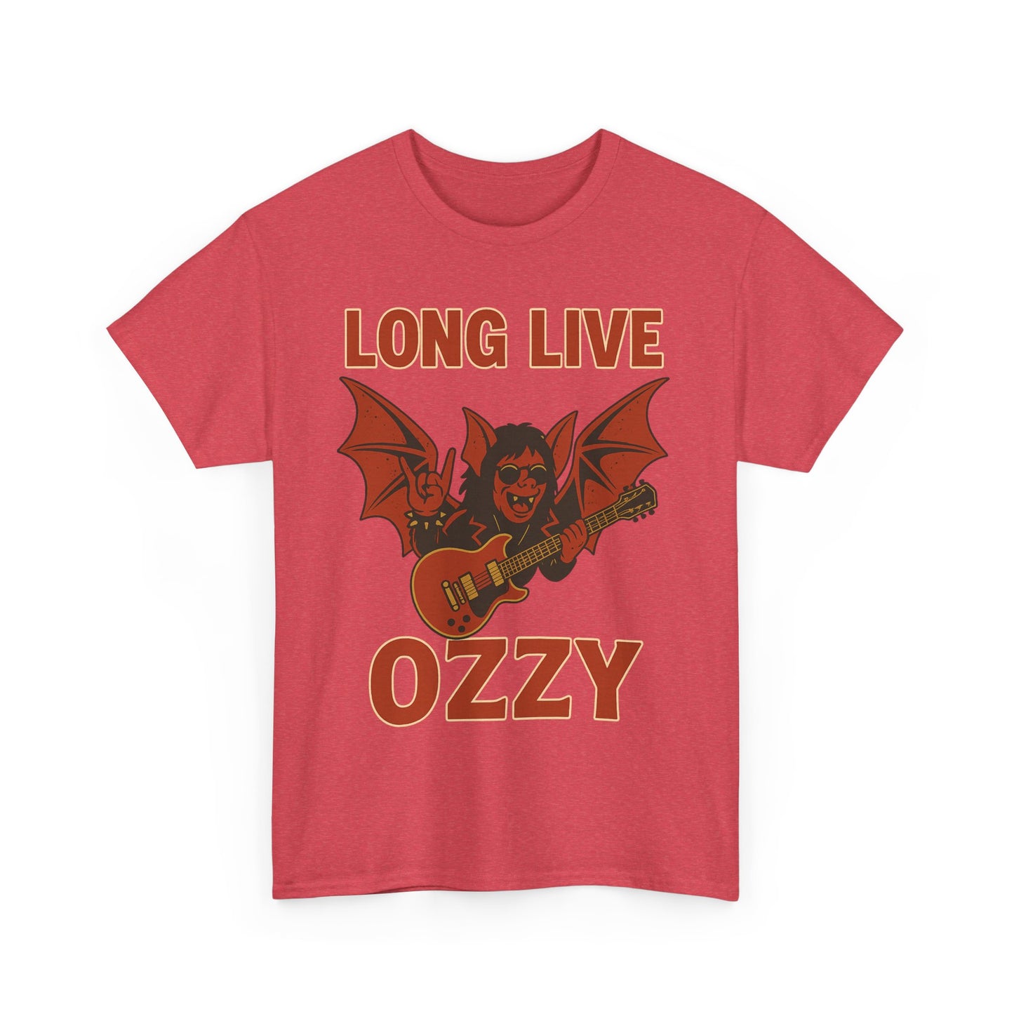 Ozzy Osbourne Bat Guitar T-Shirt Classic Rock Tee