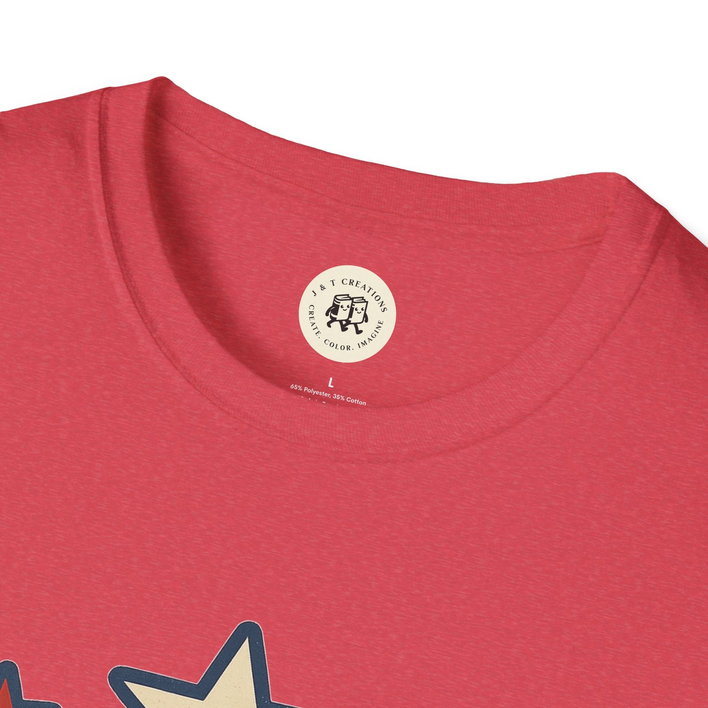 USA Flag T-Shirt with Retro Star Design