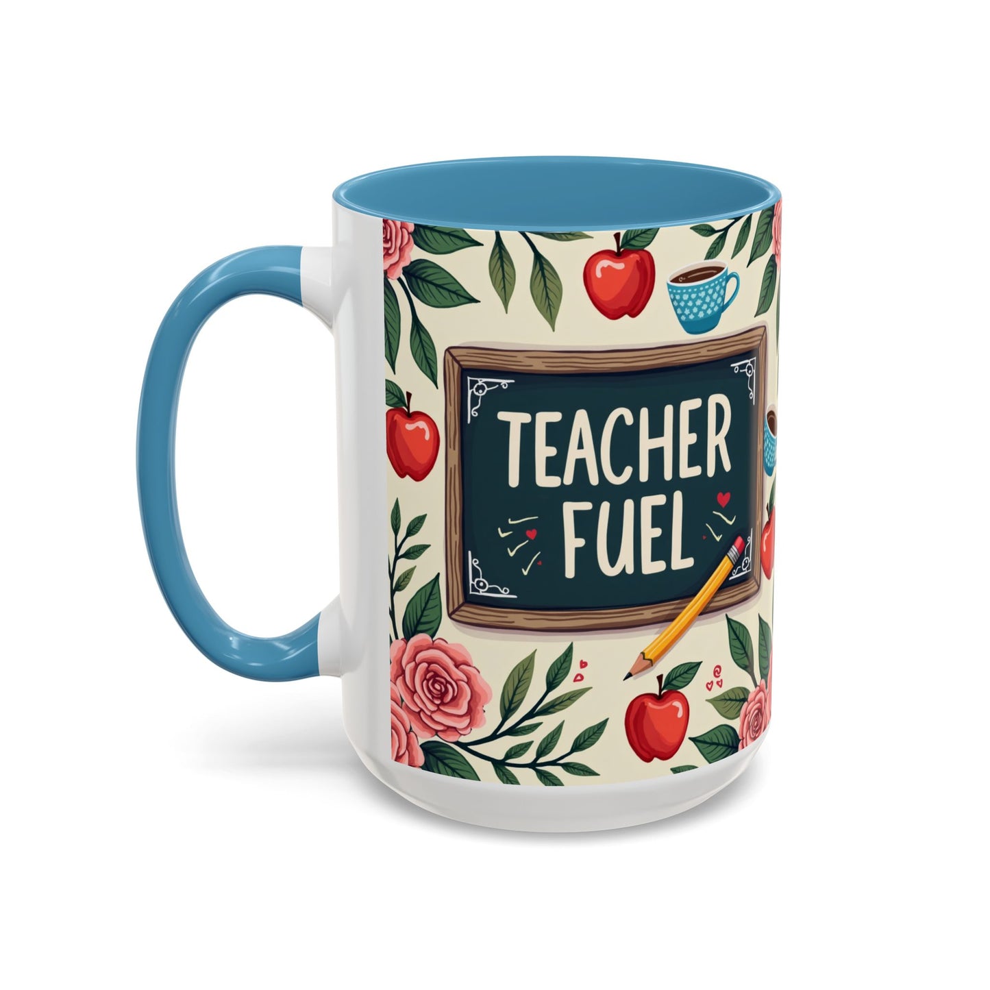 Teacher Fuel Coffee Mug - Fun Gift for Educators, Cute Tea Mug, Back to School Coffee Cup, Teacher Appreciation Present, Classroom Decor