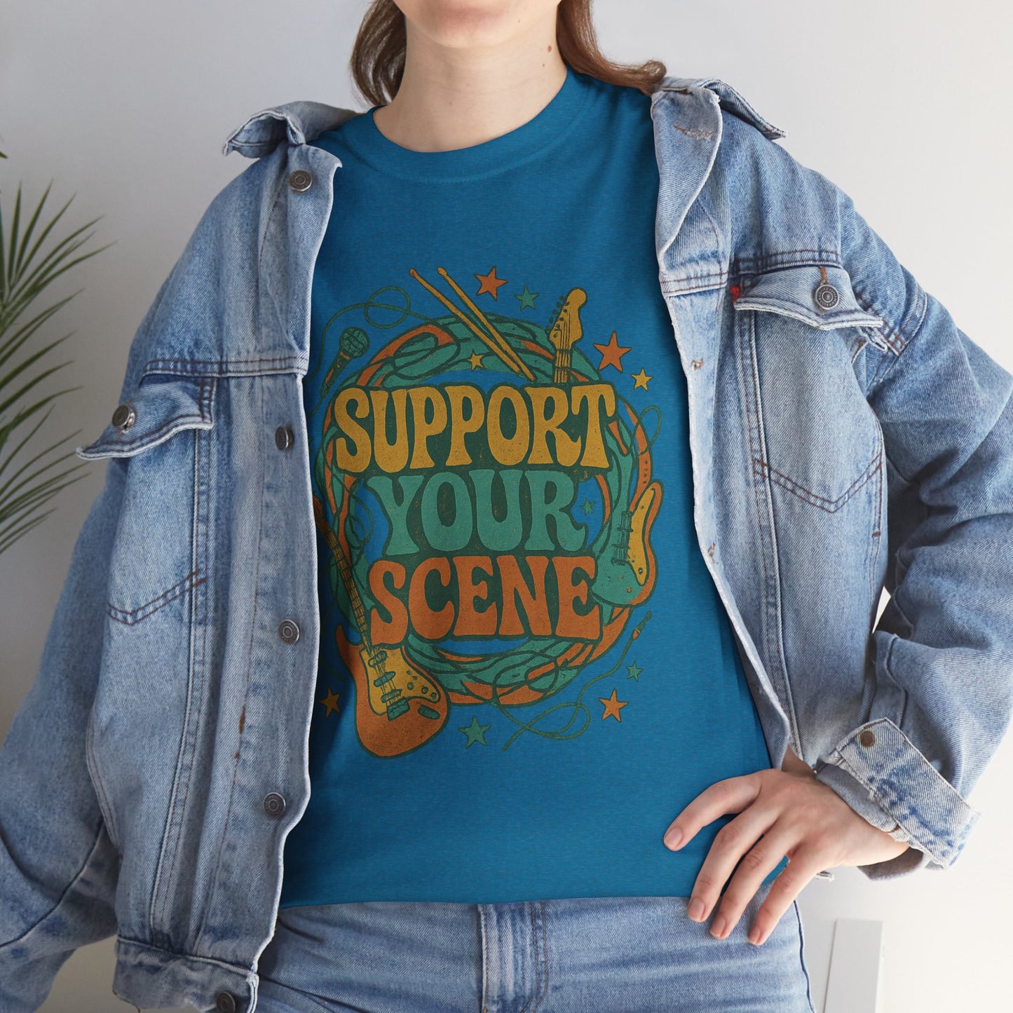 Support Your Scene T-Shirt with Music Design