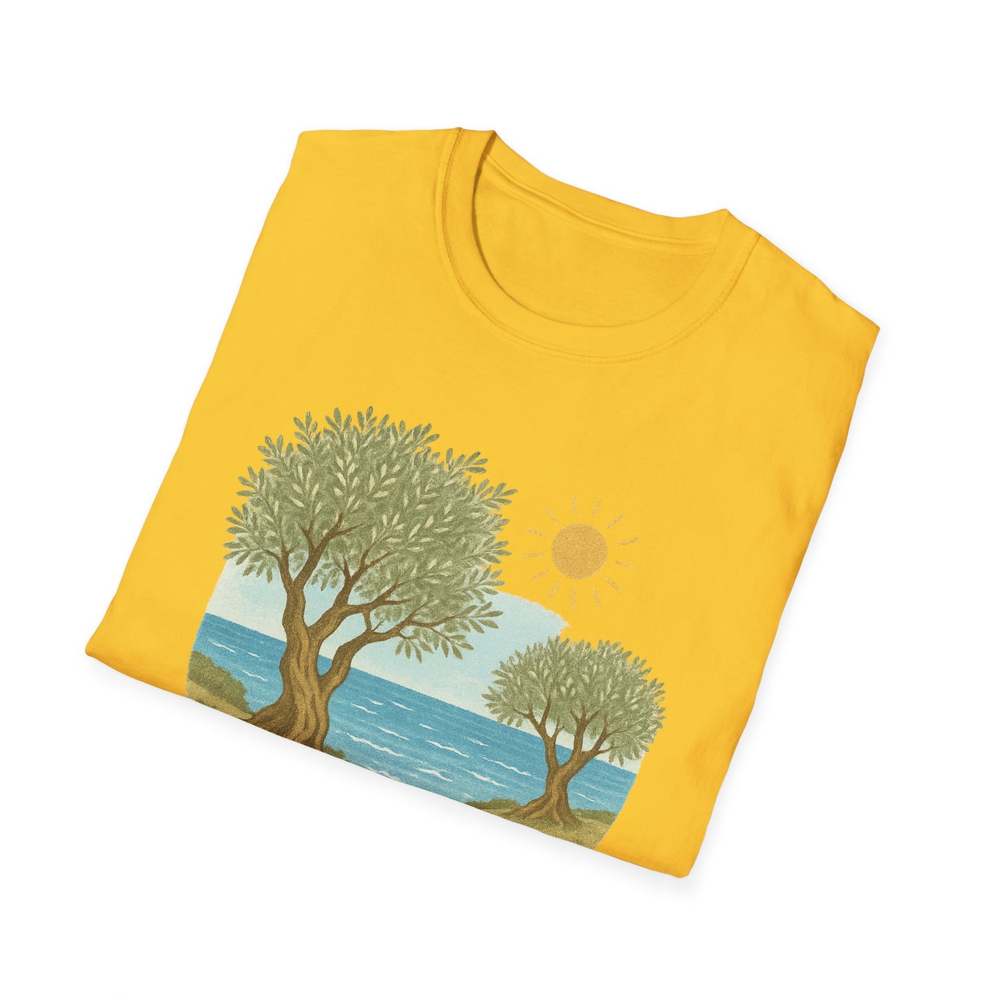 Crete Olive Grove T-Shirt | Greece Mediterranean Summer Tee | Italian Coastal Graphic | Nature Travel Shirt | Wanderlust
