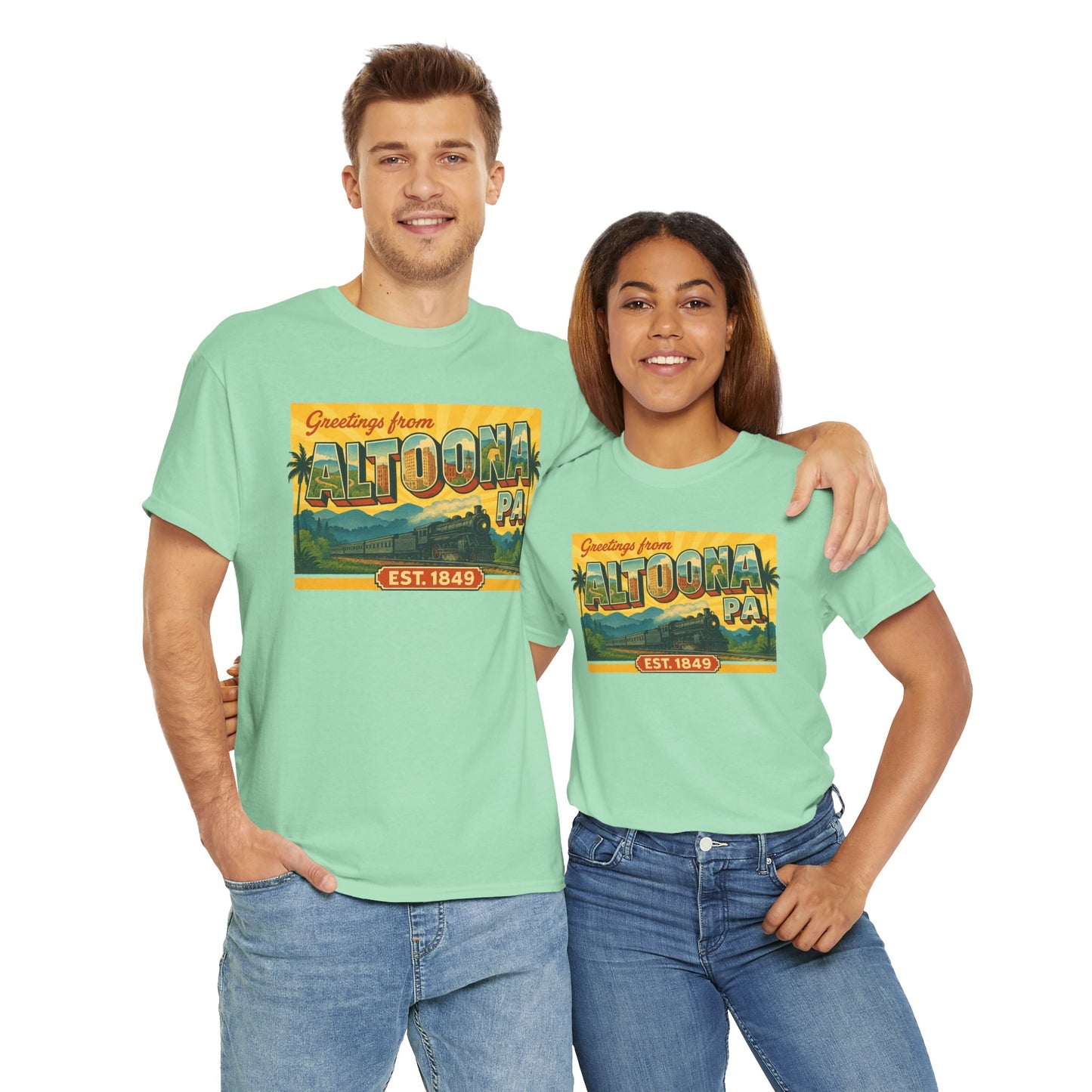 Greetings Altoona PA Souvenir T-Shirt Vintage Design