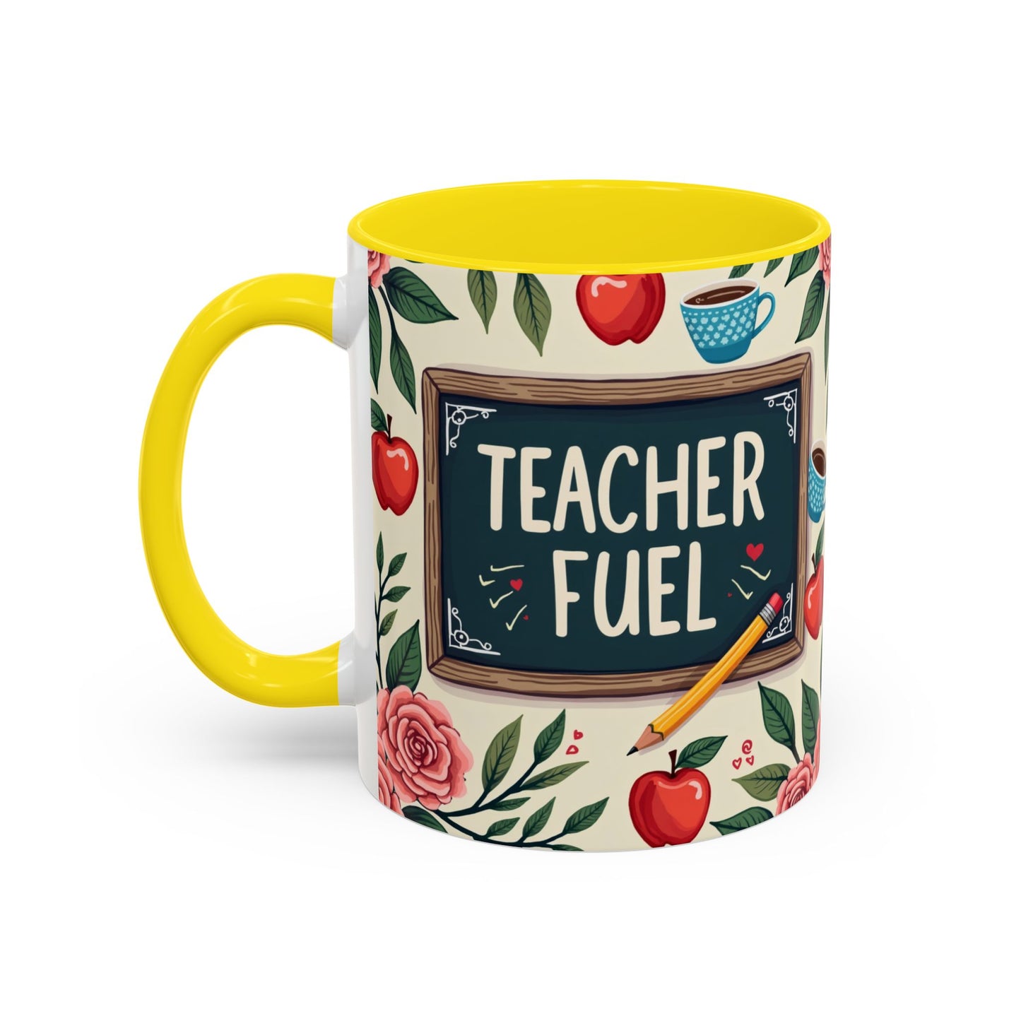 Teacher Fuel Coffee Mug - Fun Gift for Educators, Cute Tea Mug, Back to School Coffee Cup, Teacher Appreciation Present, Classroom Decor
